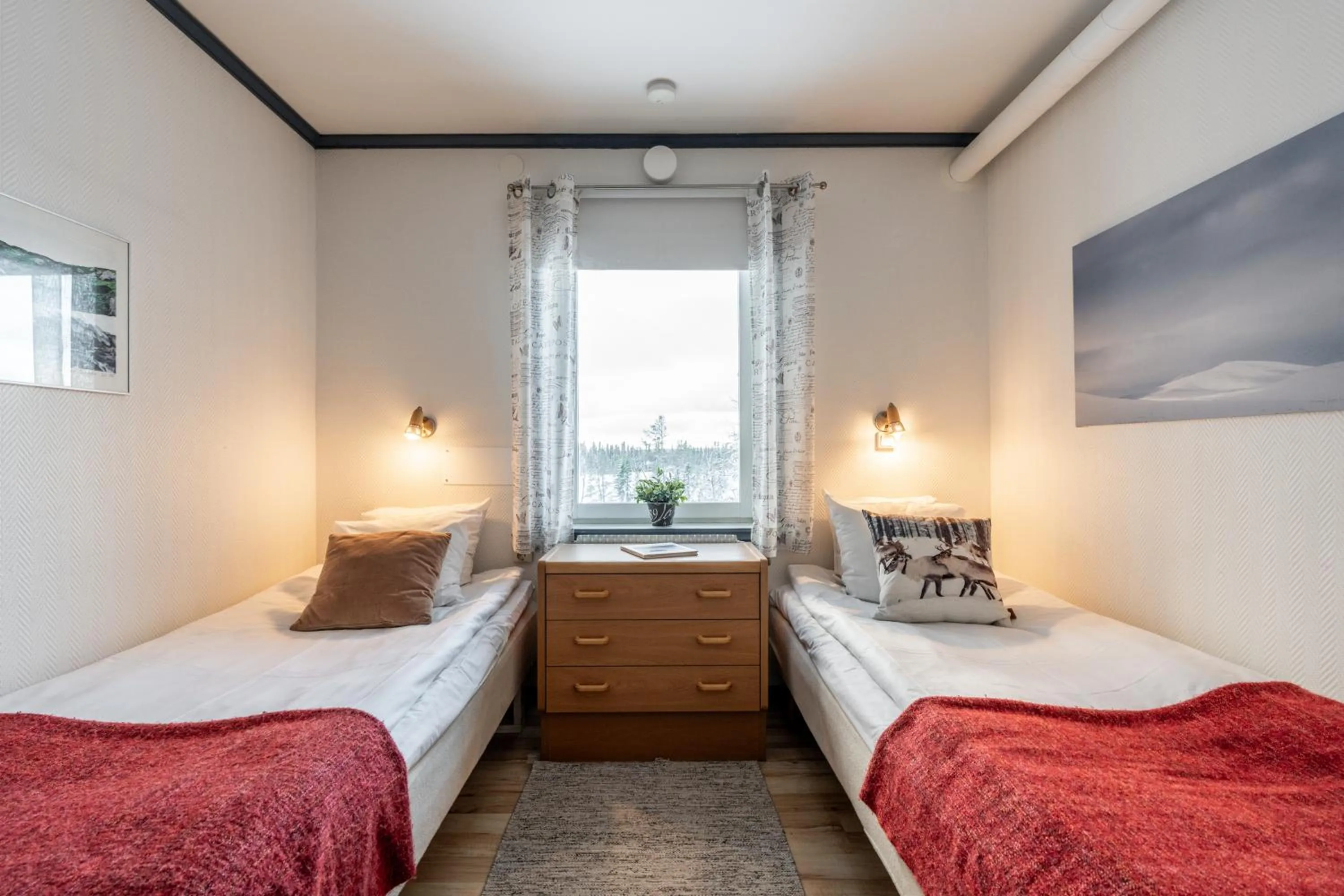 Bed in Lövåsgårdens Fjällhotell