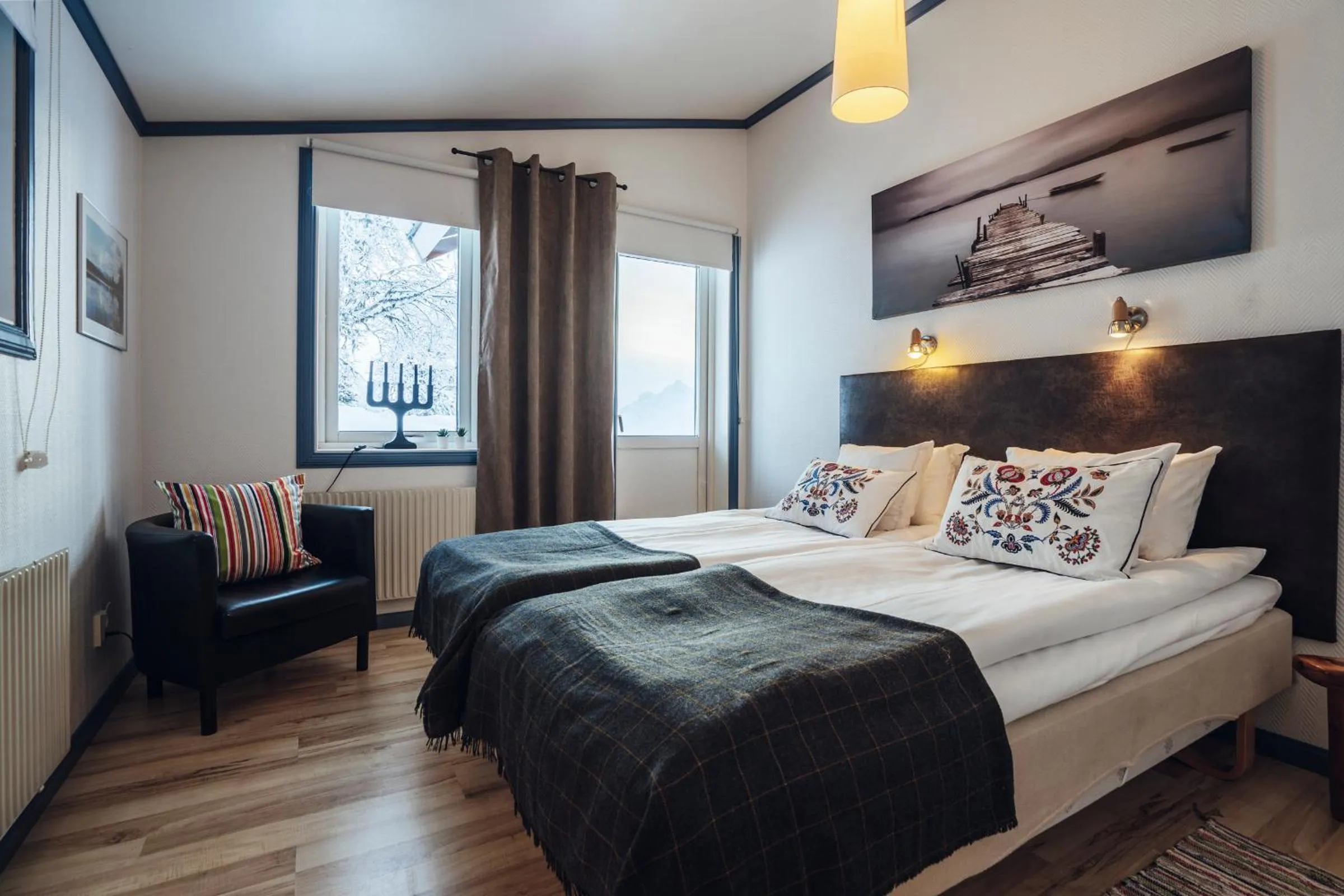 Bed in Lövåsgårdens Fjällhotell