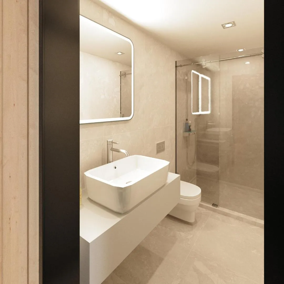 Bathroom in Daphnis Hotel