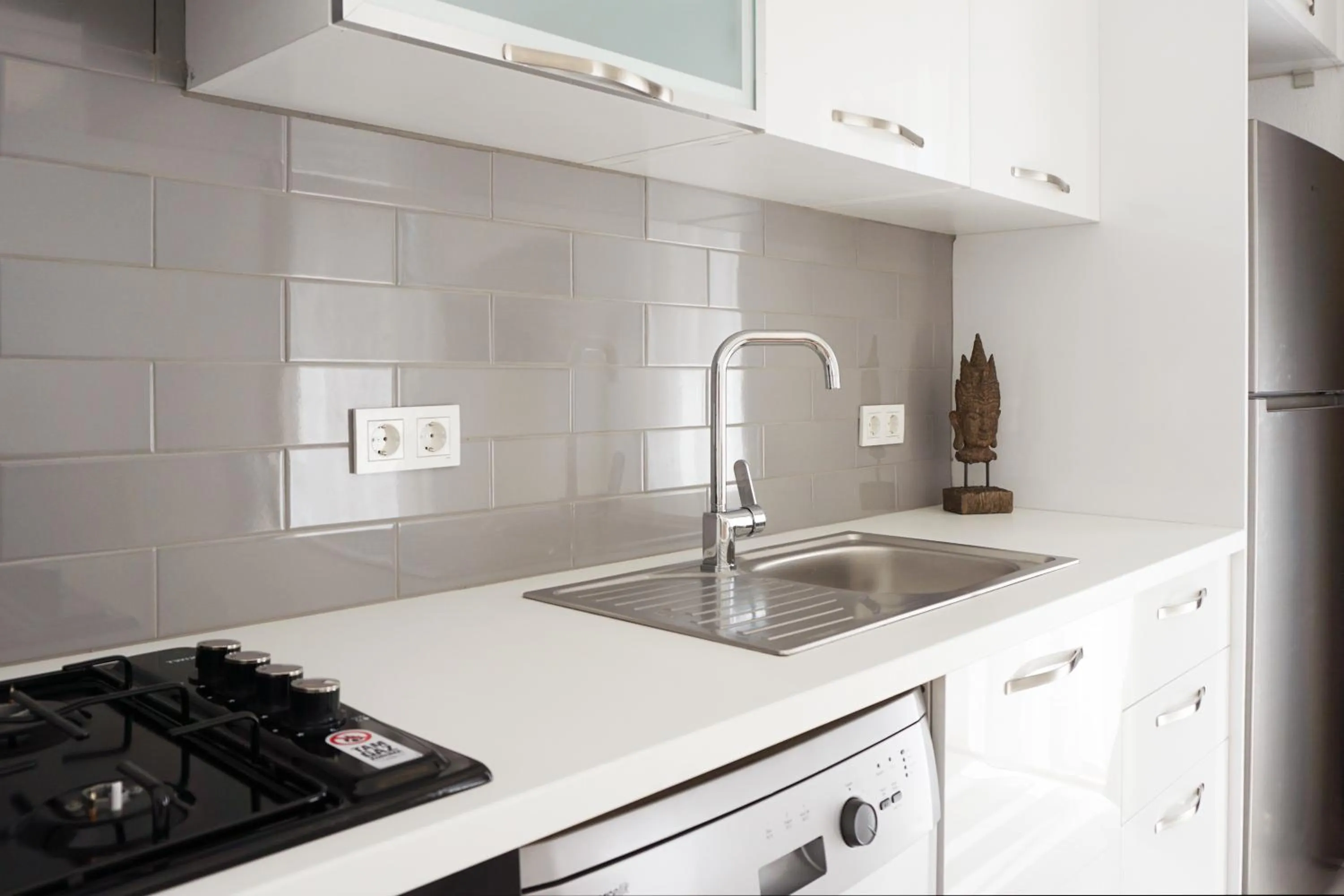 Kitchen or kitchenette in Daphnis Hotel