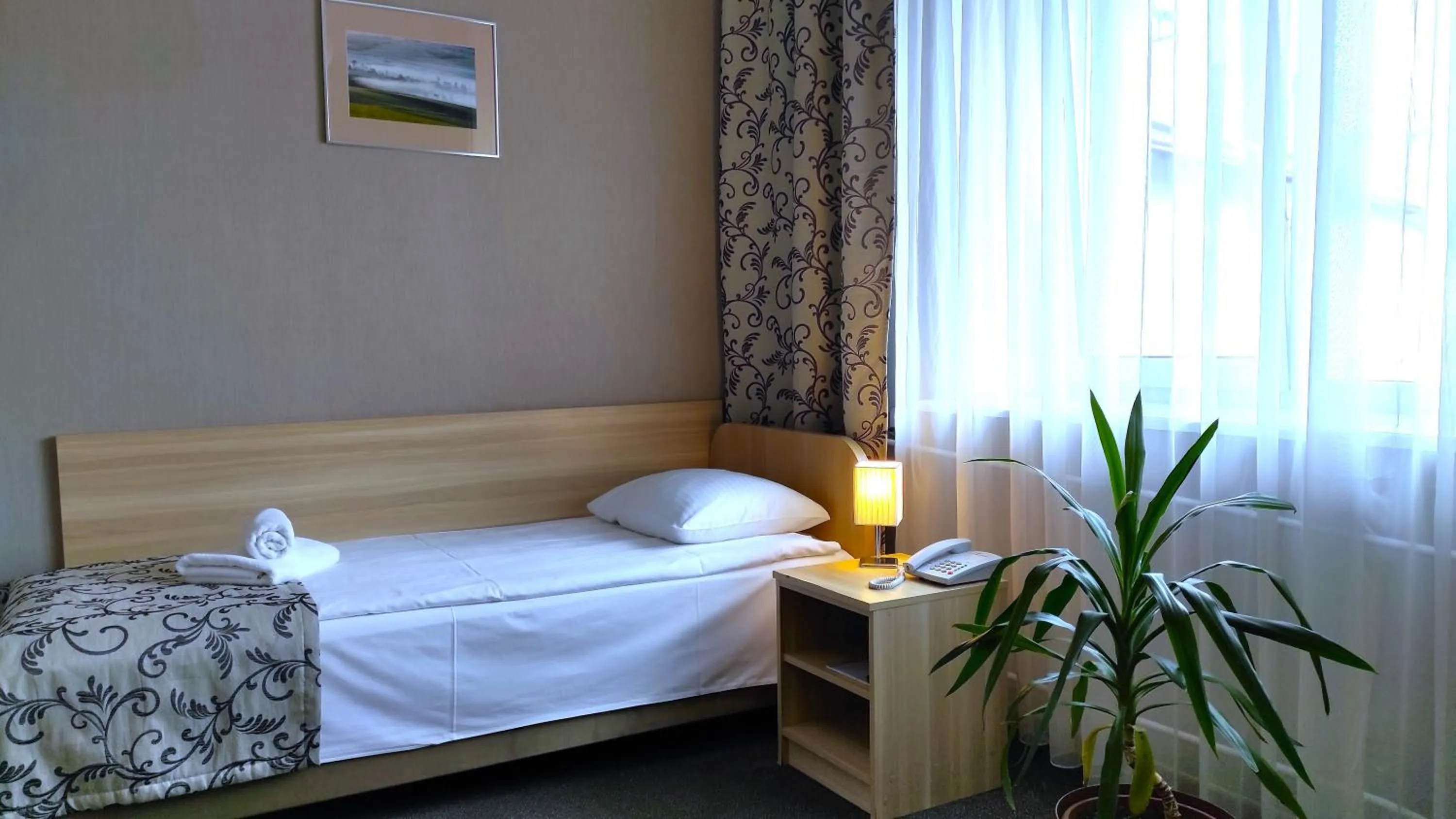 Bed in Hotel Polonia