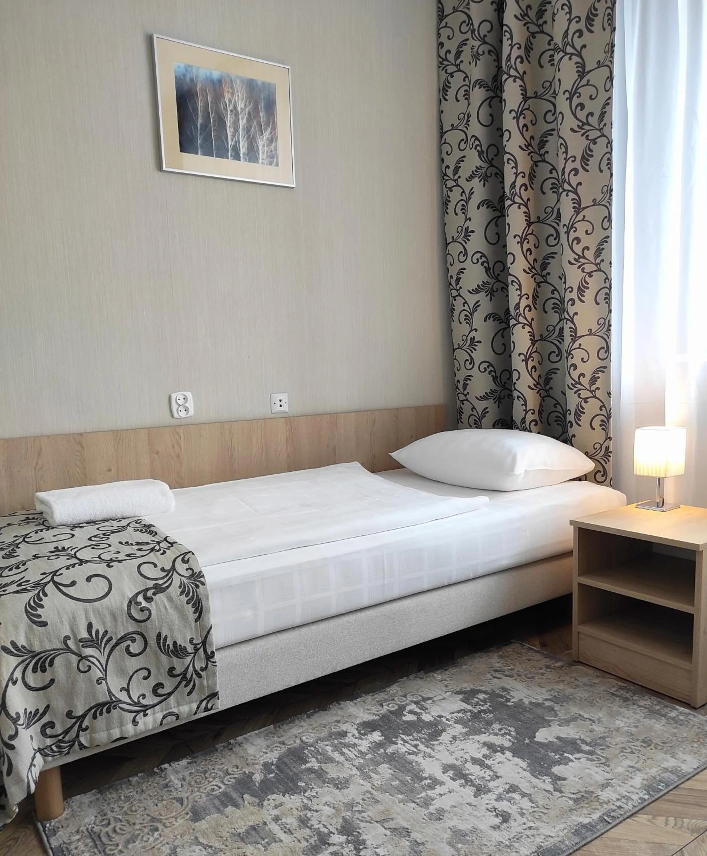 Bed in Hotel Polonia