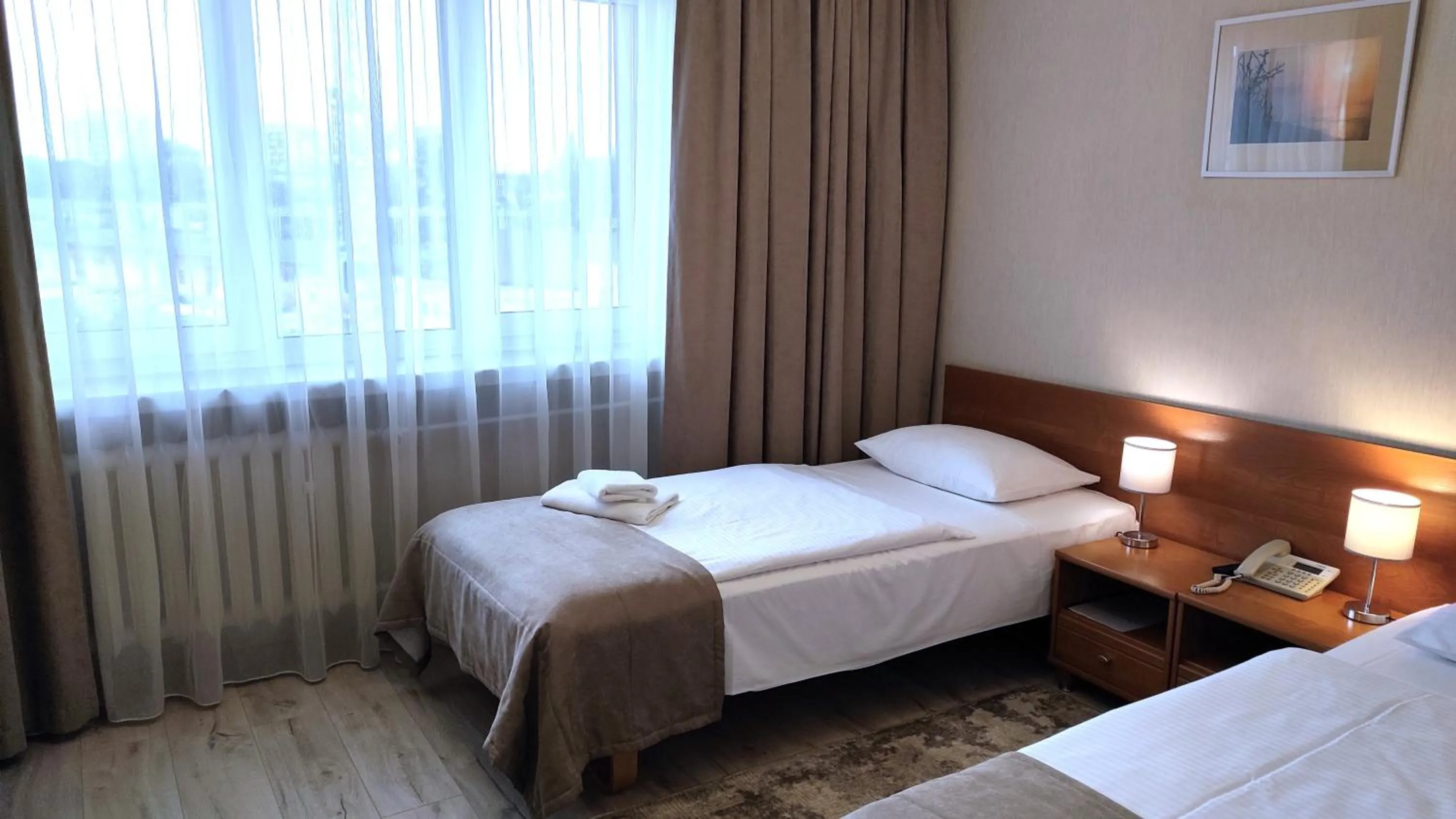 Bed in Hotel Polonia