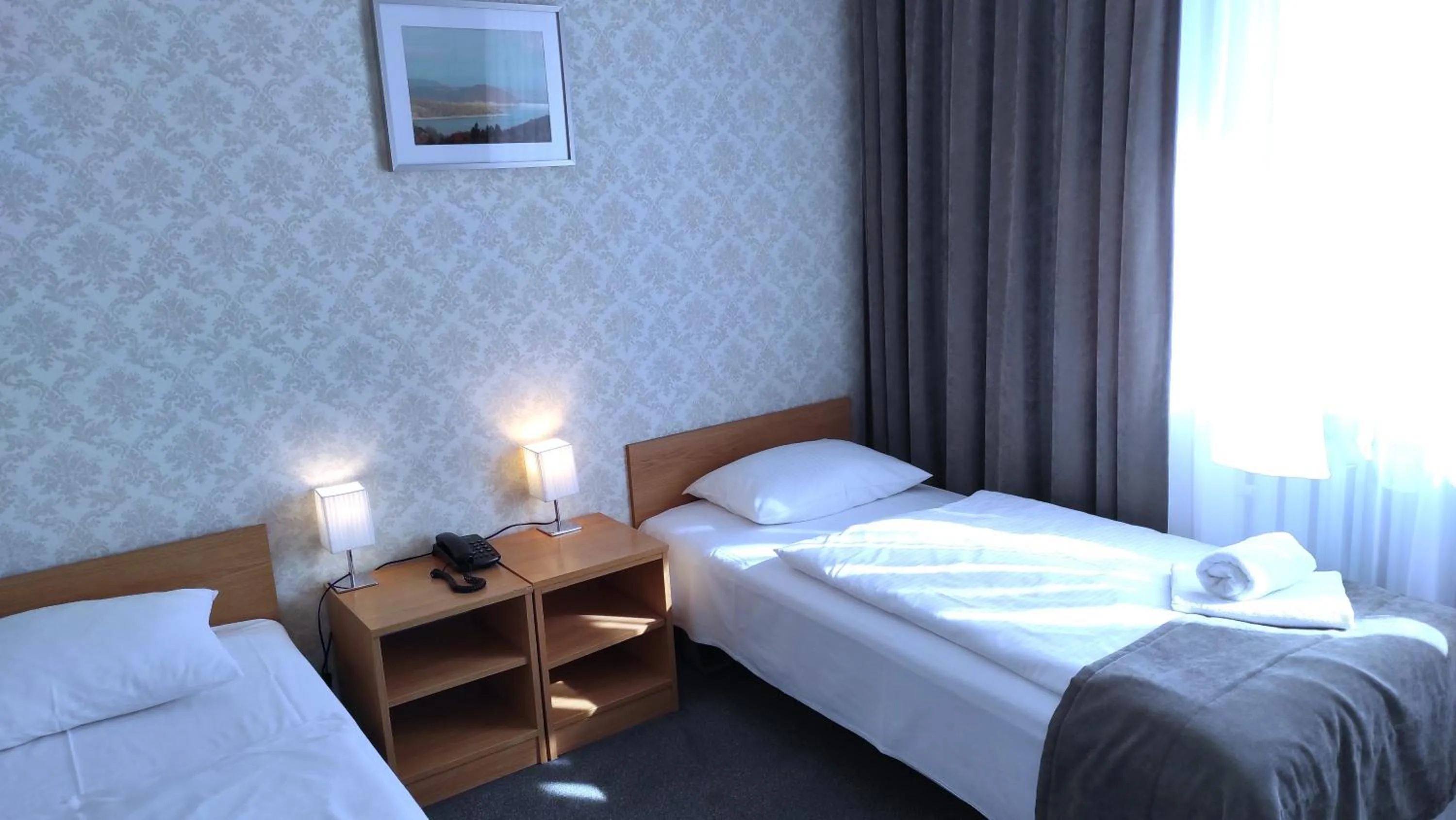 Bed in Hotel Polonia