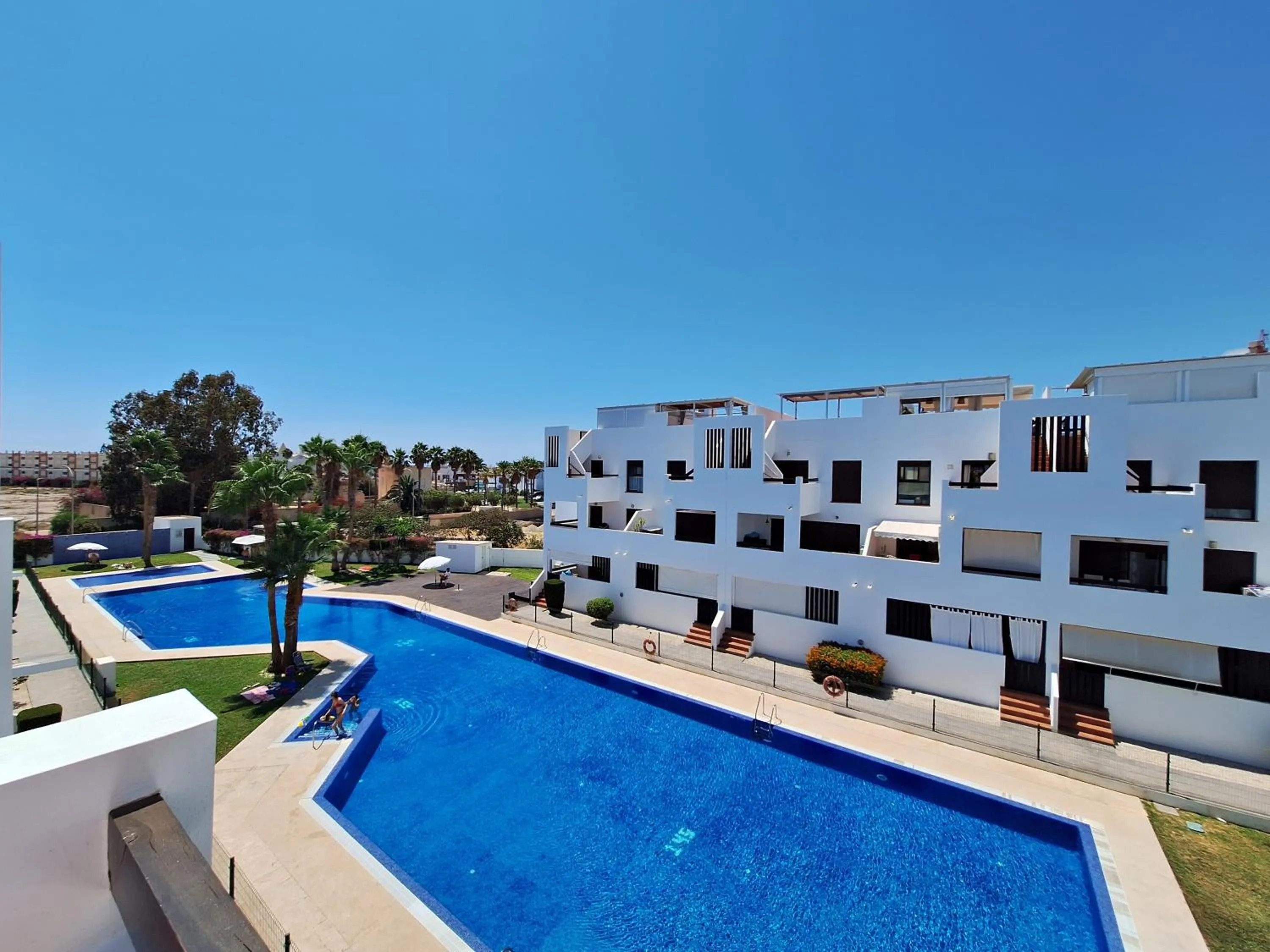 Pool view in Apartamentos Alborada III