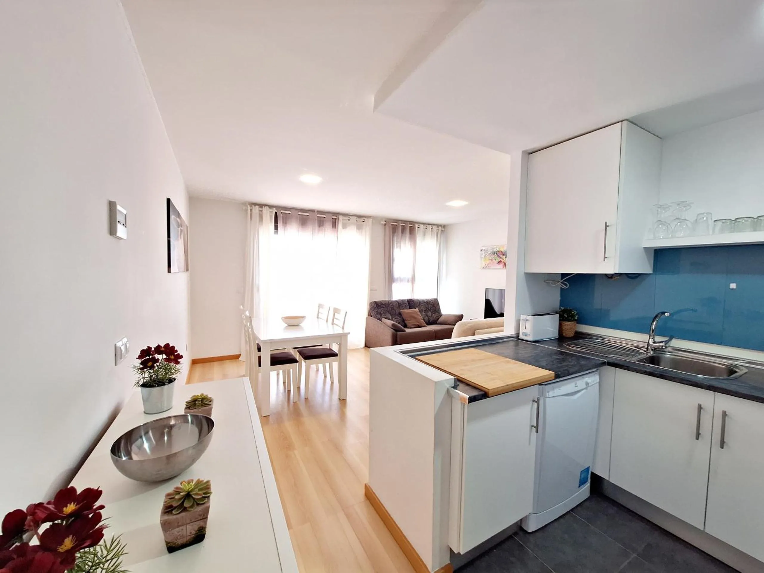 Kitchen or kitchenette in Apartamentos Alborada III