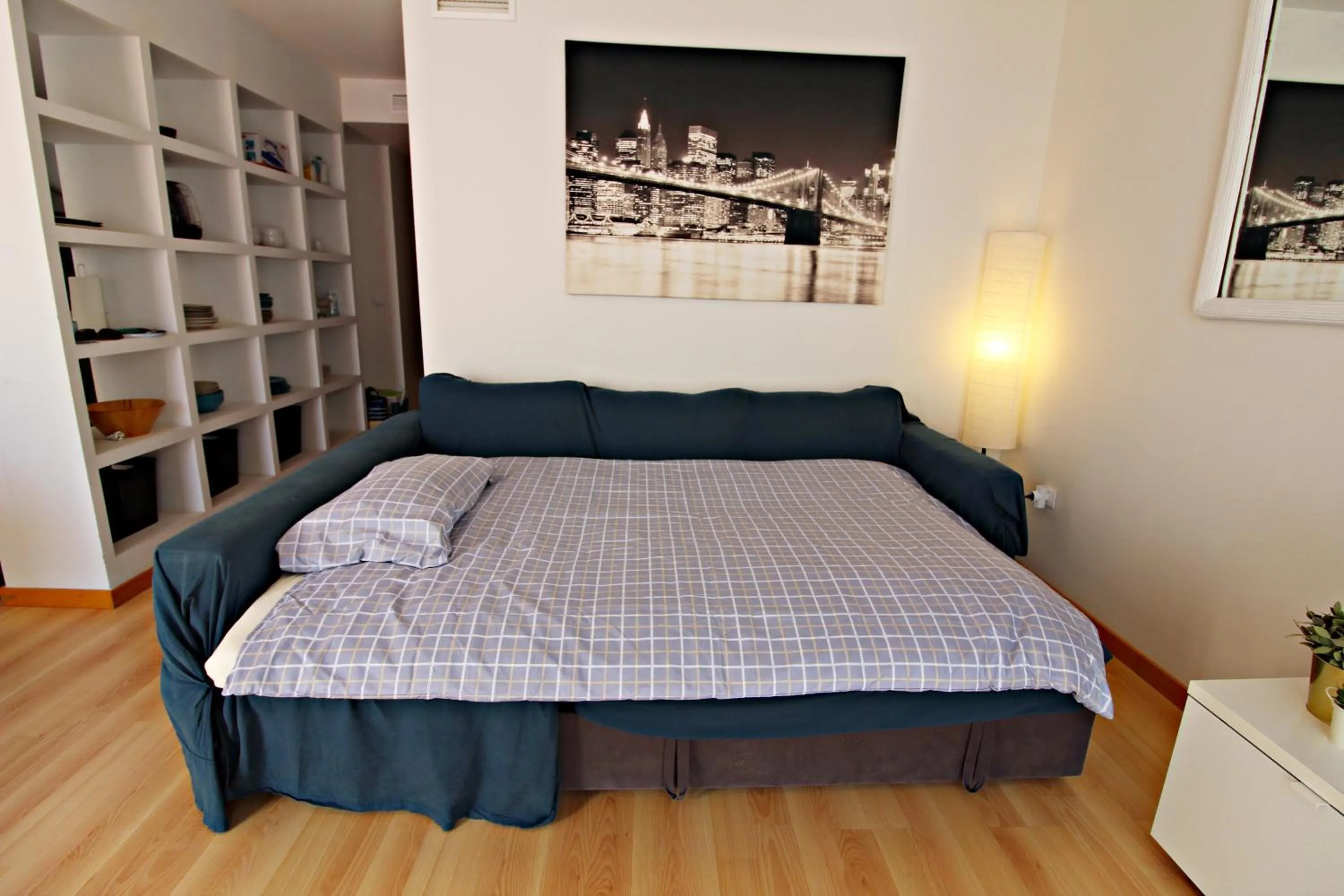 Living room, Bed in Apartamentos Alborada III
