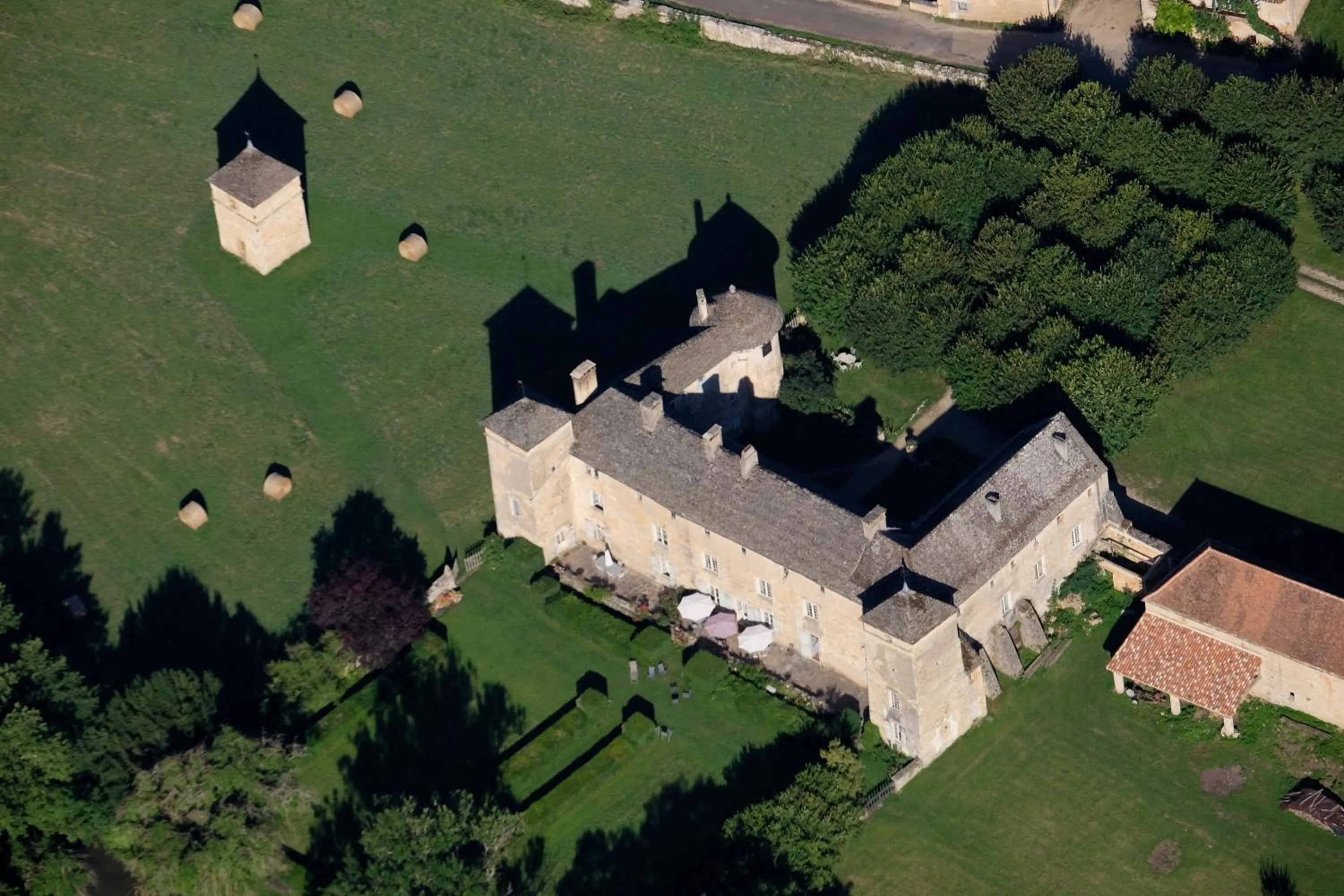 Bird's eye view in Château d'Ozenay