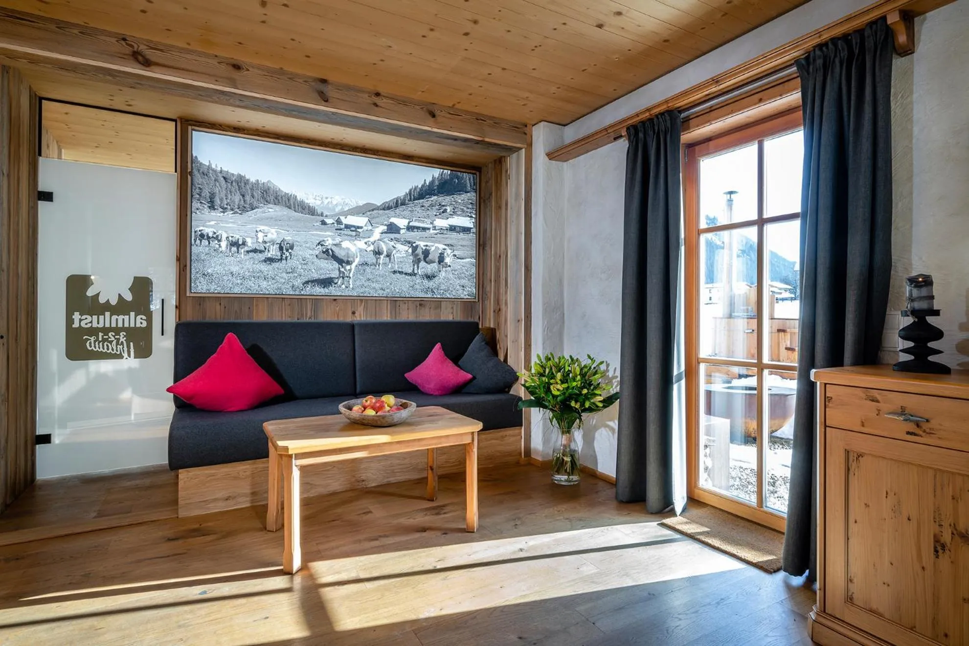 Seating area in almlust - hotel, apartments, chalets