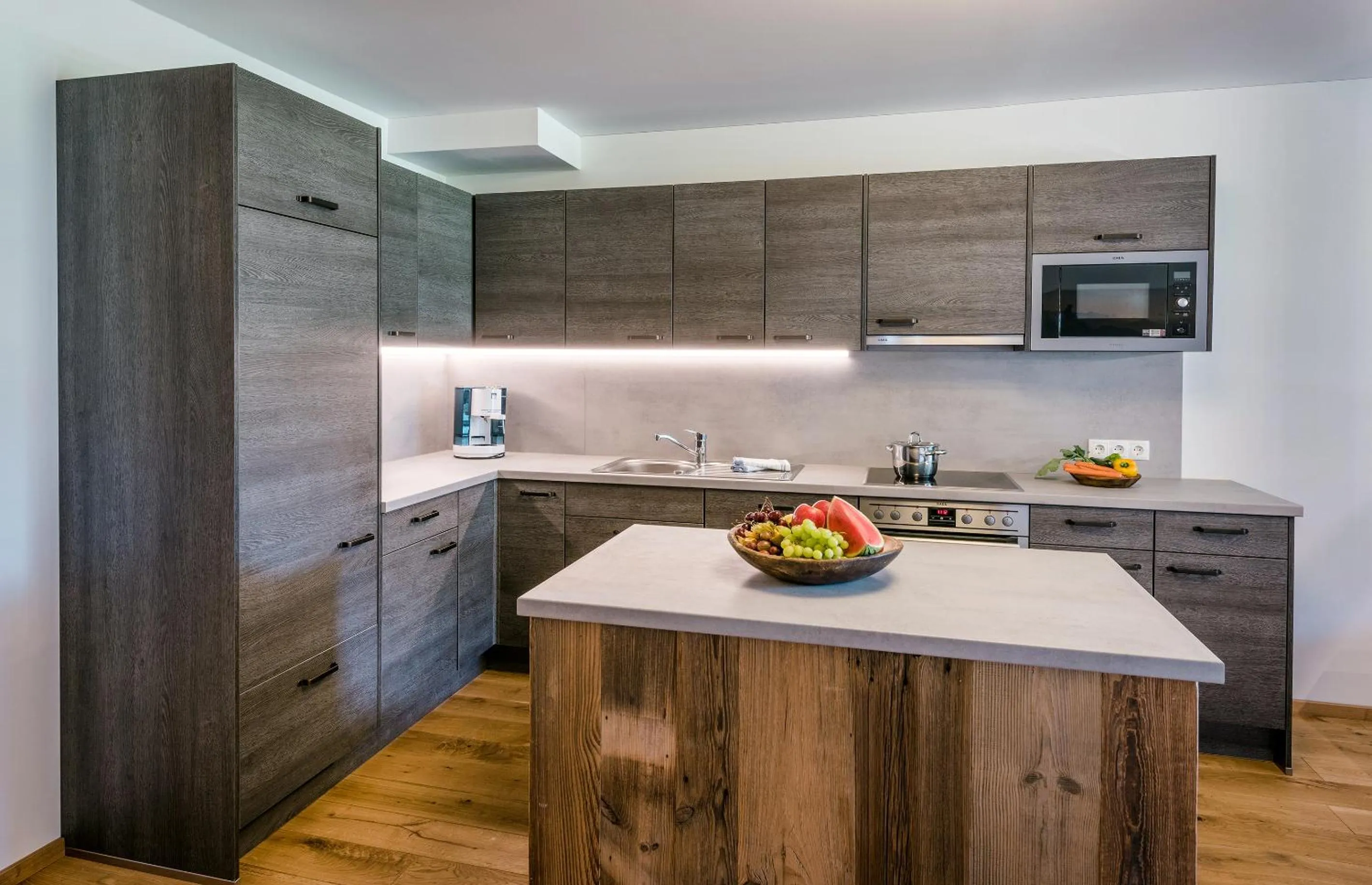 Kitchen or kitchenette in almlust - hotel, apartments, chalets