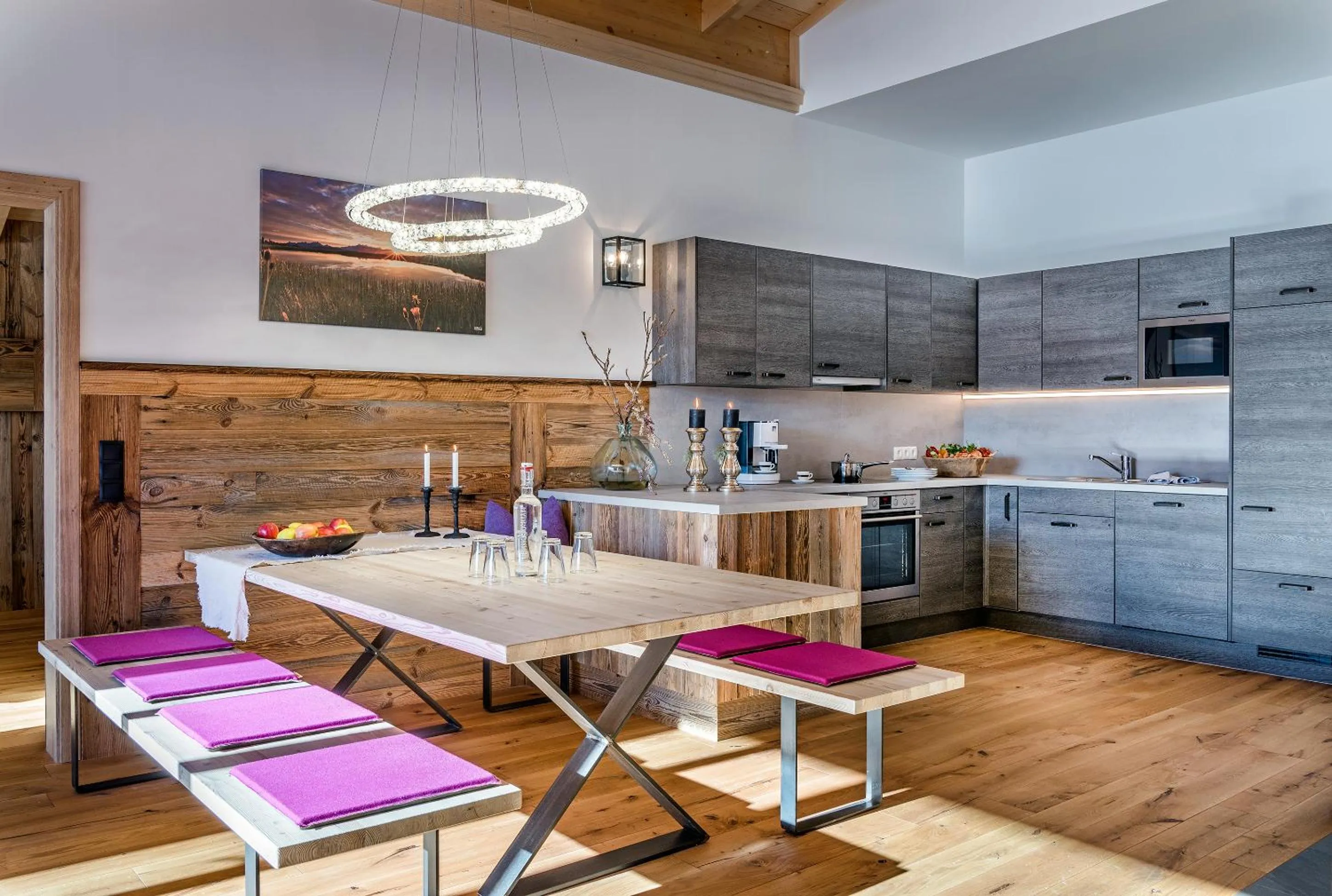 Kitchen or kitchenette in almlust - hotel, apartments, chalets