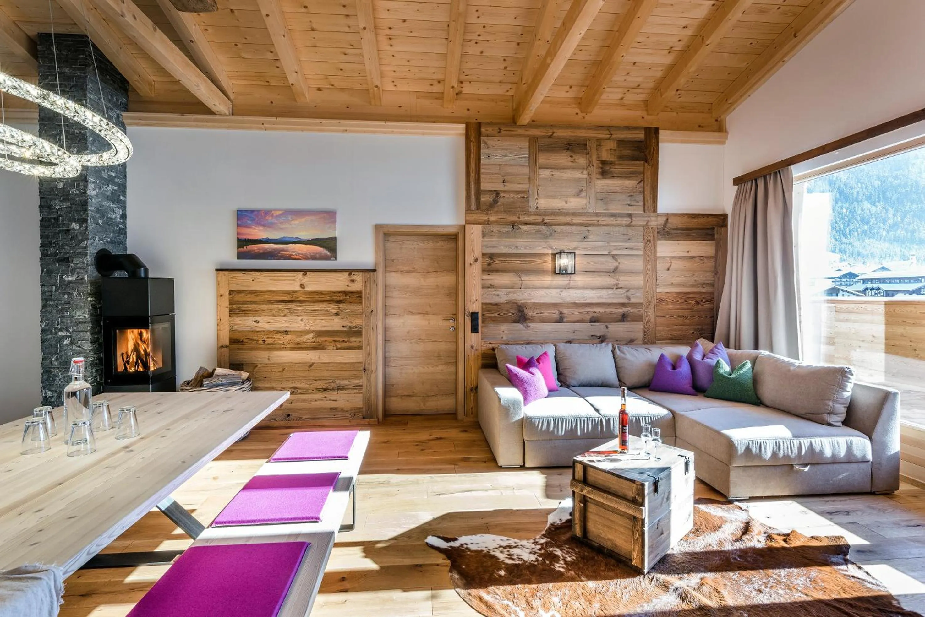Living room in almlust - hotel, apartments, chalets