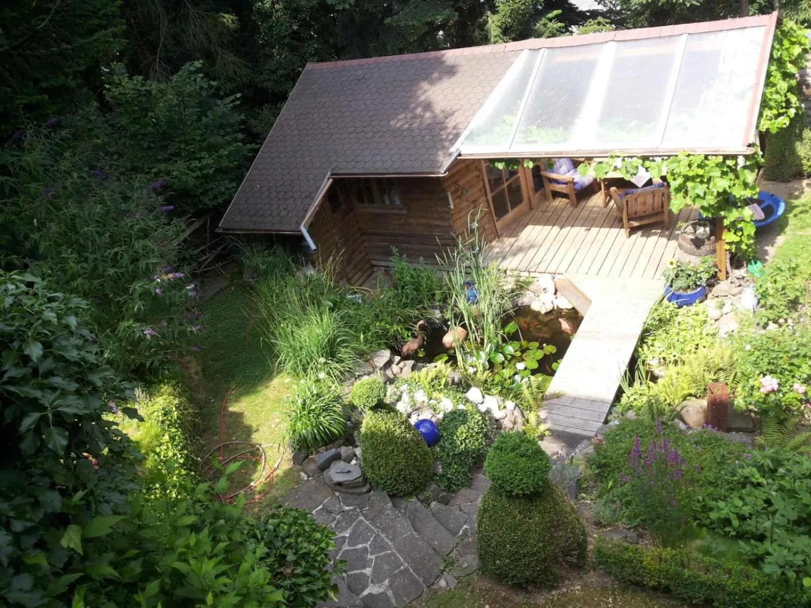 Garden in Gästezimmer Am Hüstert