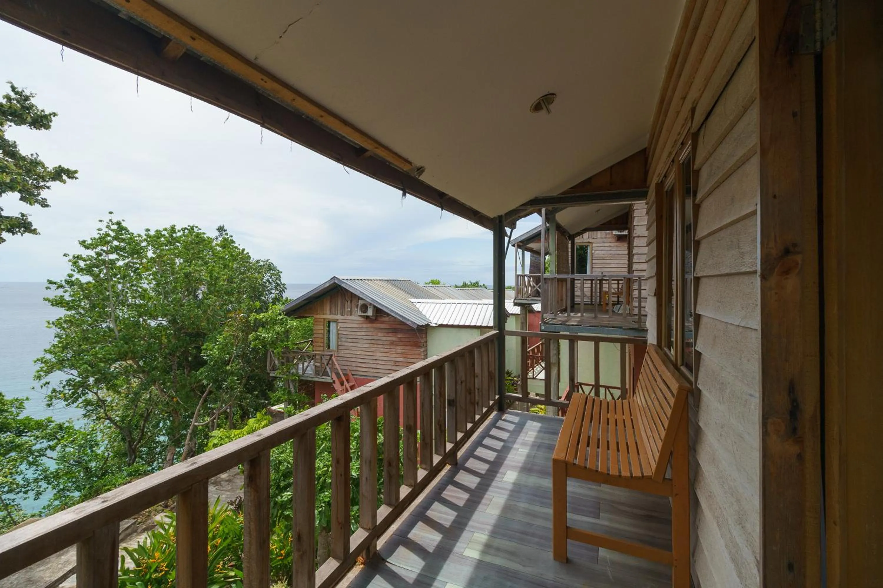 Balcony/Terrace in RedDoorz Syariah at Sumur Tiga Beach Sabang Aceh