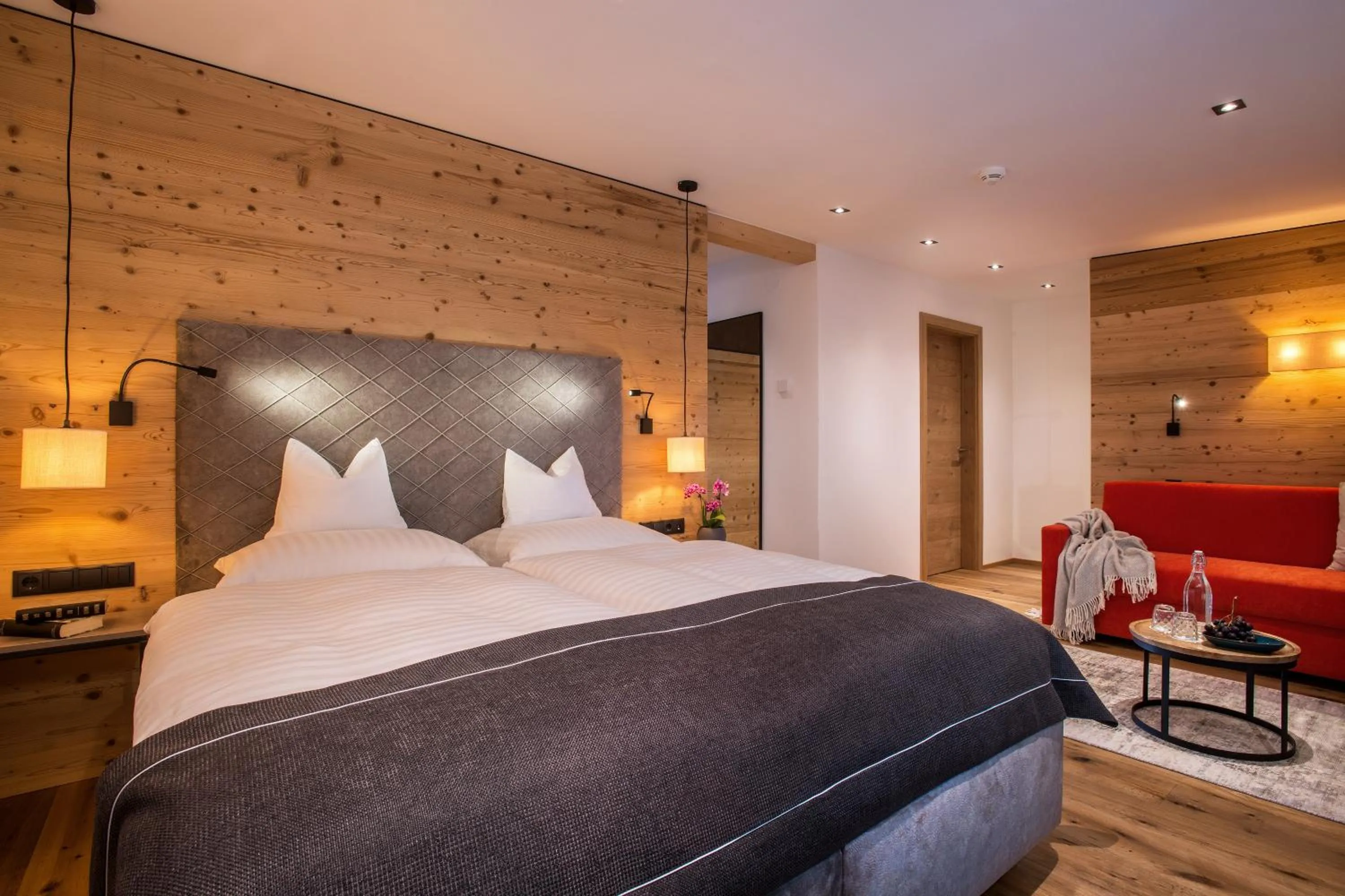 Bed in Hotel Tipotsch