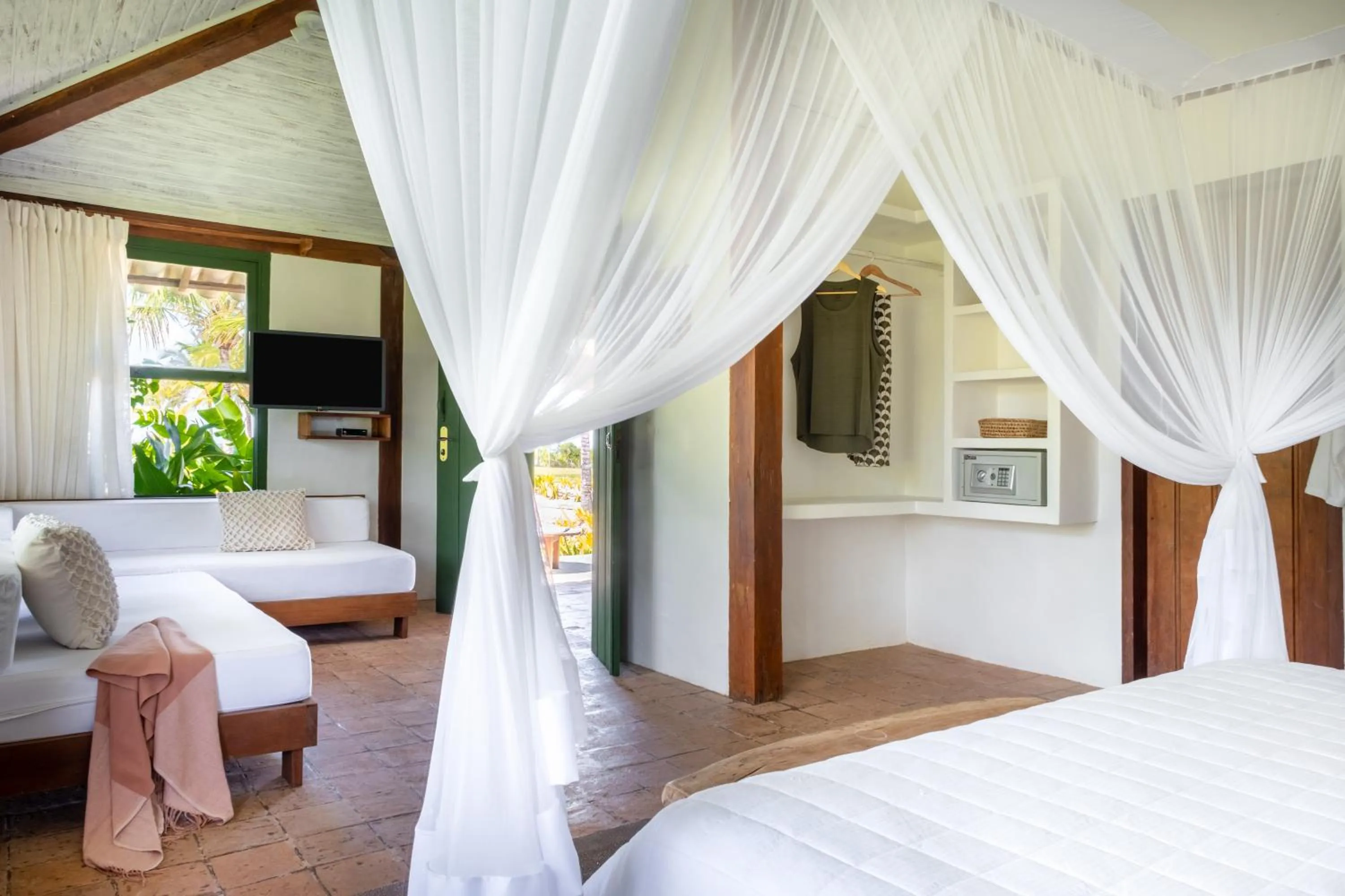 Bed in Pousada Outeiro