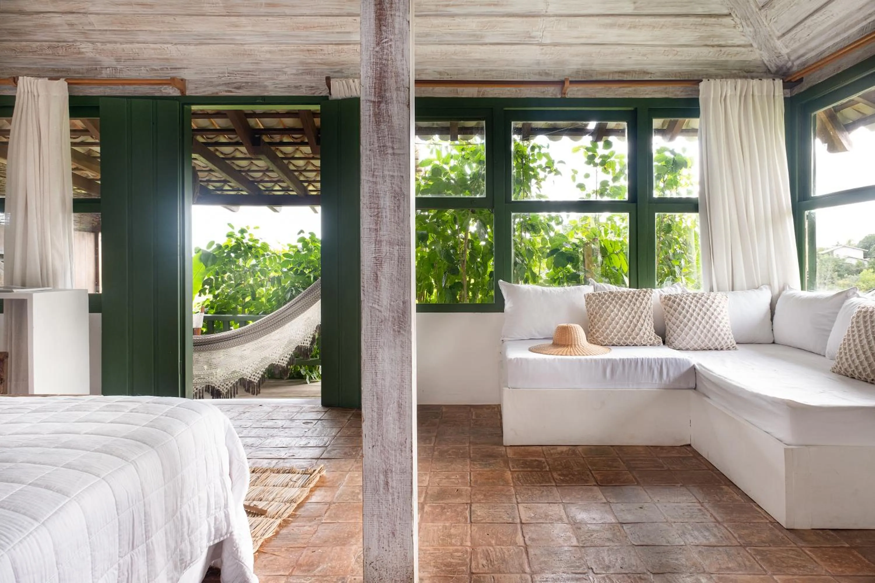 Bed in Pousada Outeiro