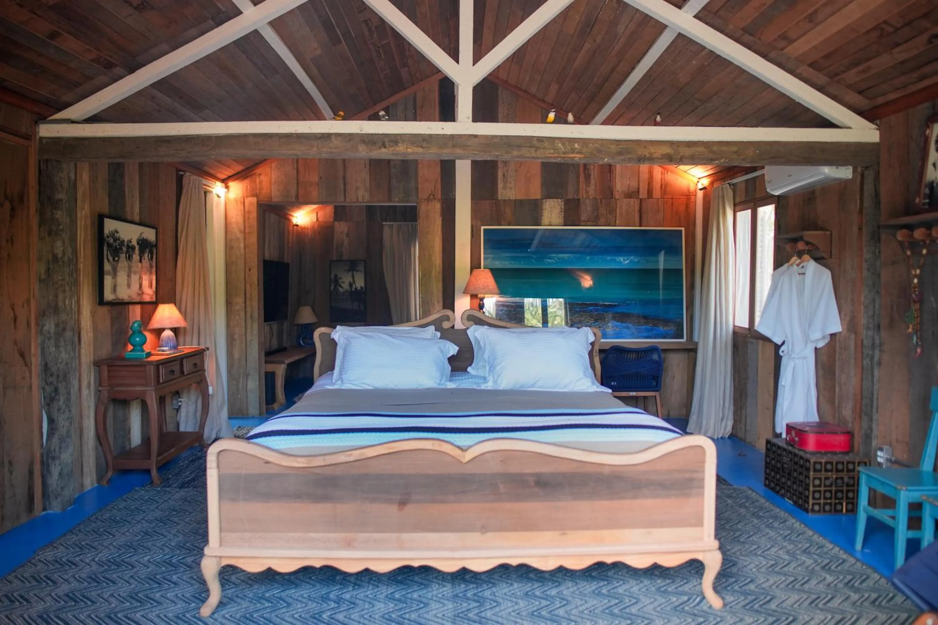 Bed in Pousada Outeiro