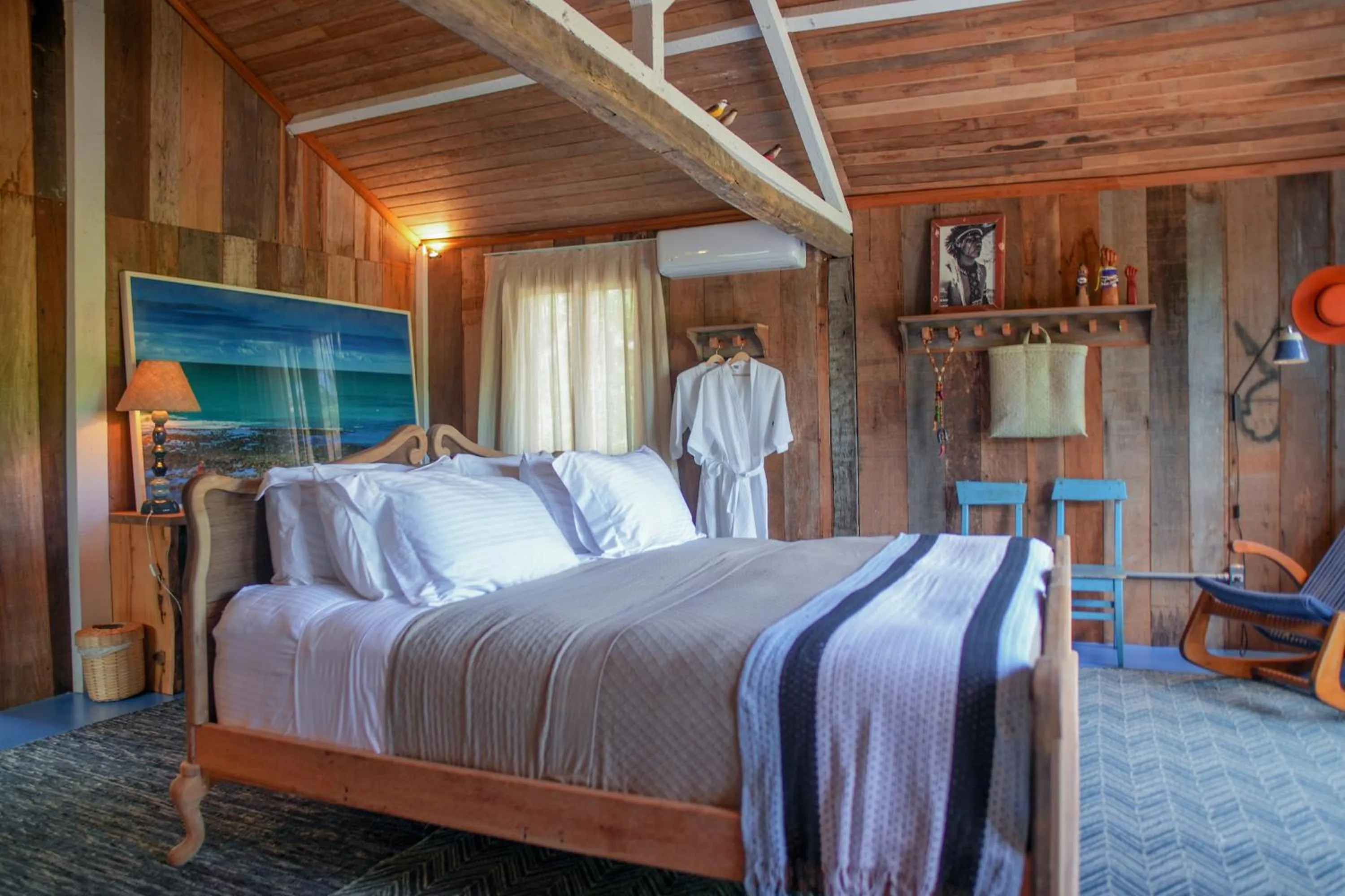 Bed in Pousada Outeiro