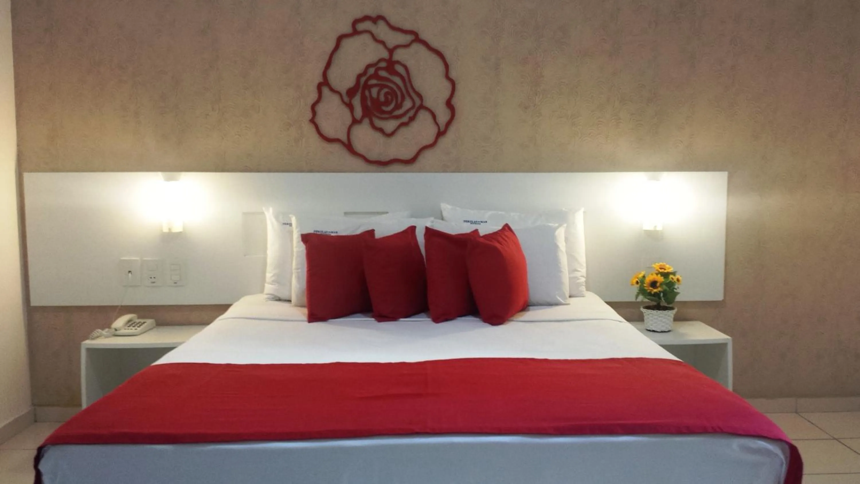 Bed in Pousada Pérola Dourada