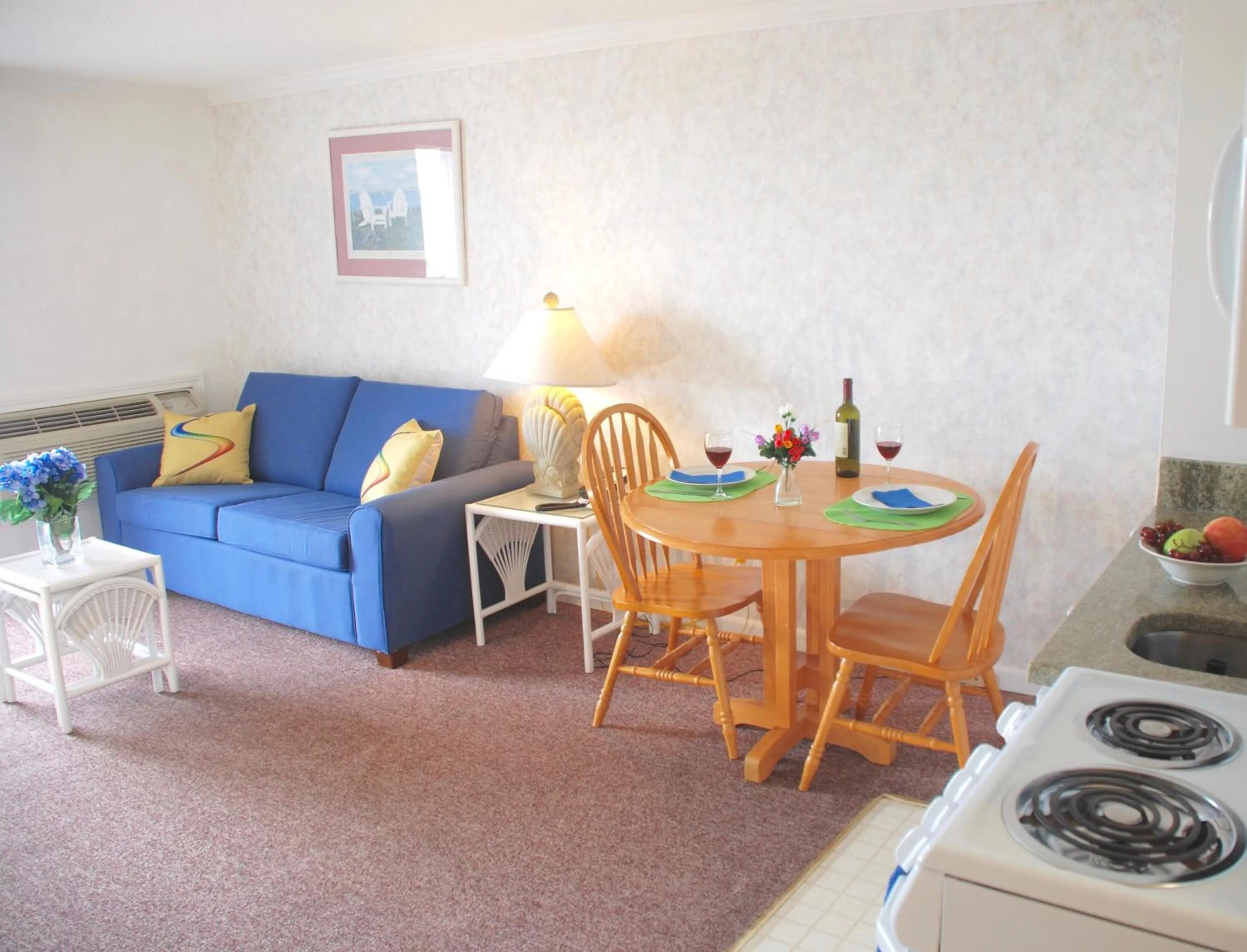 Seating area in Sandcastle Resort