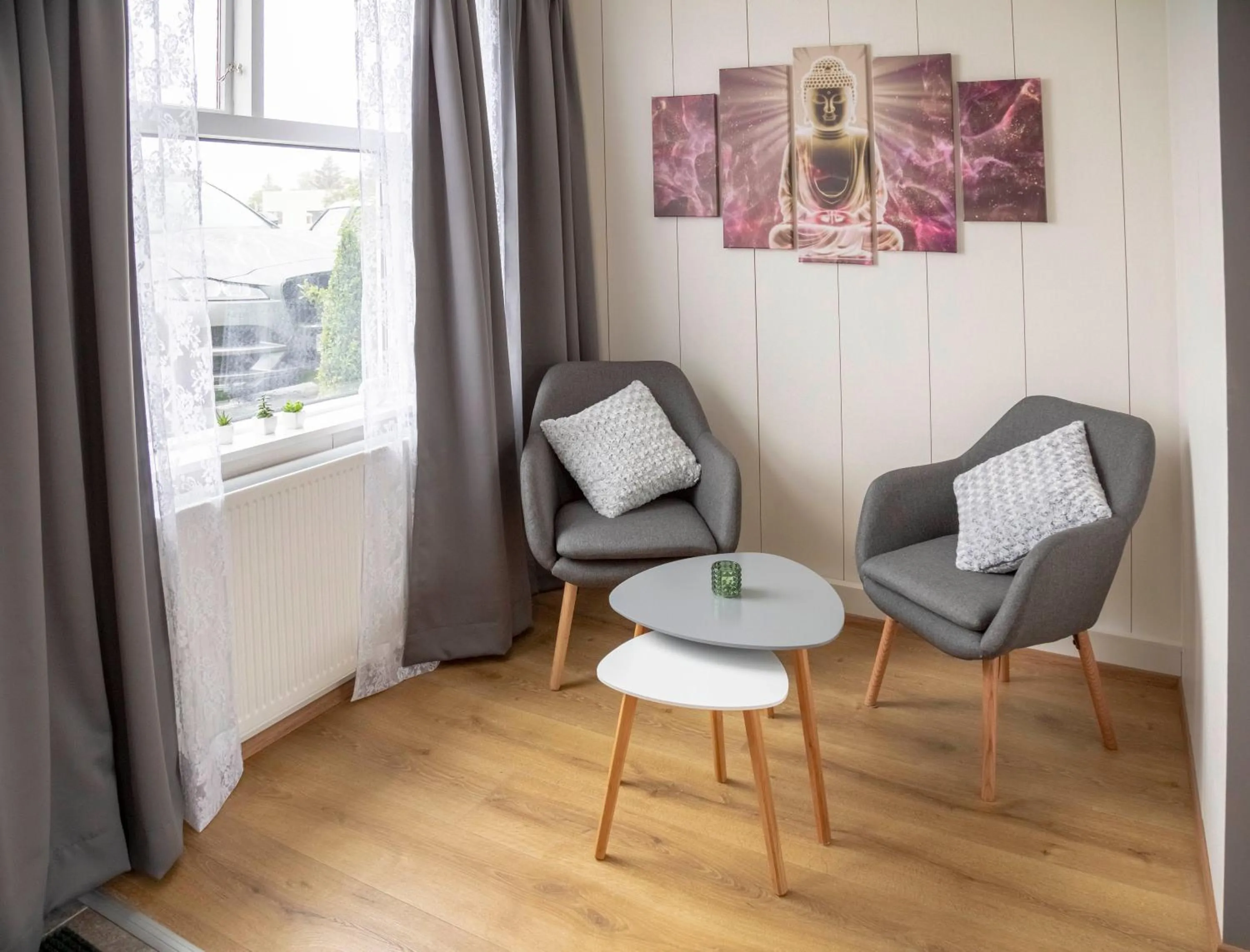 Living room in Private and peaceful one bedroom apartments