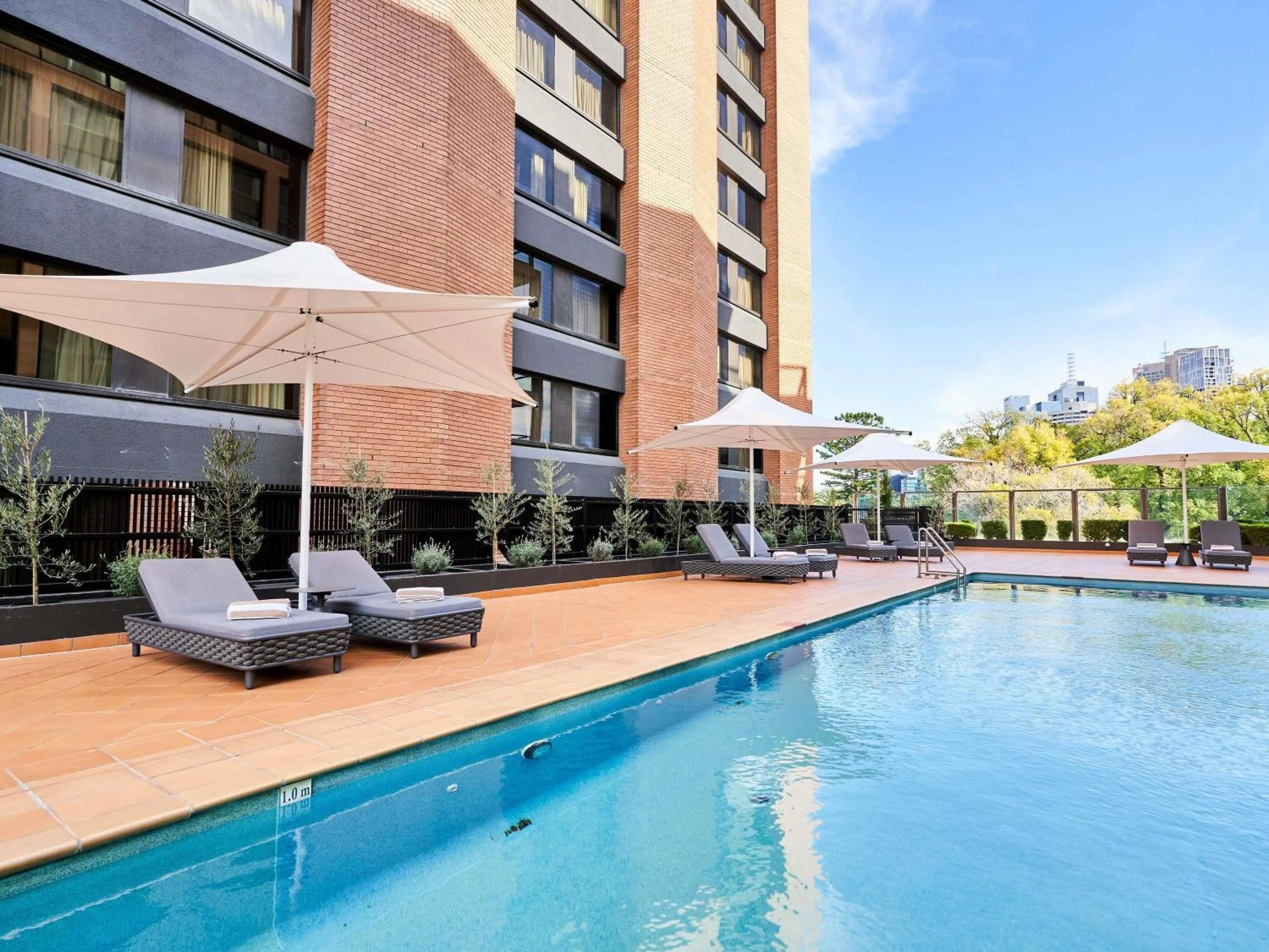 Pool view in Pullman Melbourne On the Park