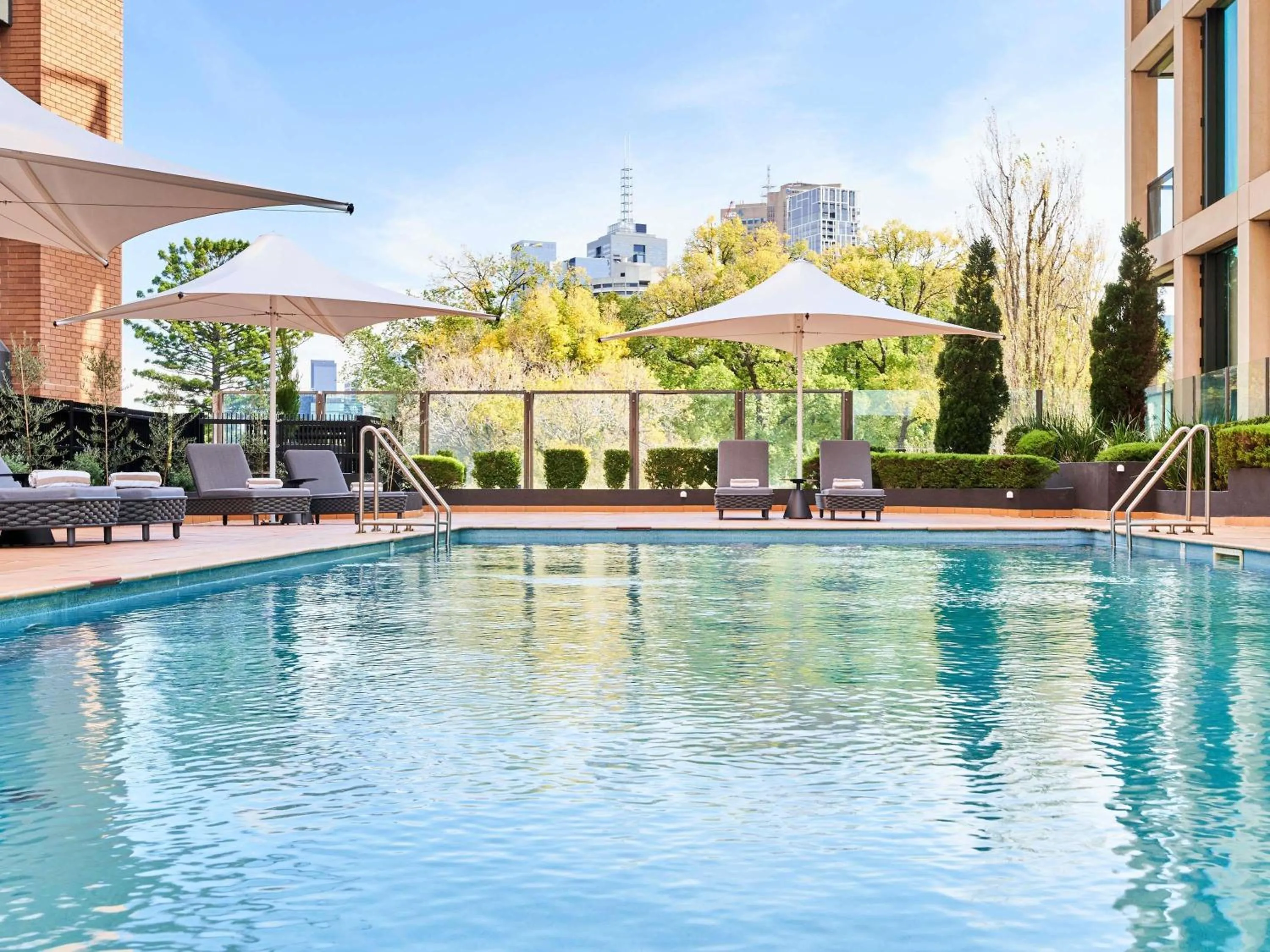 Pool view in Pullman Melbourne On the Park
