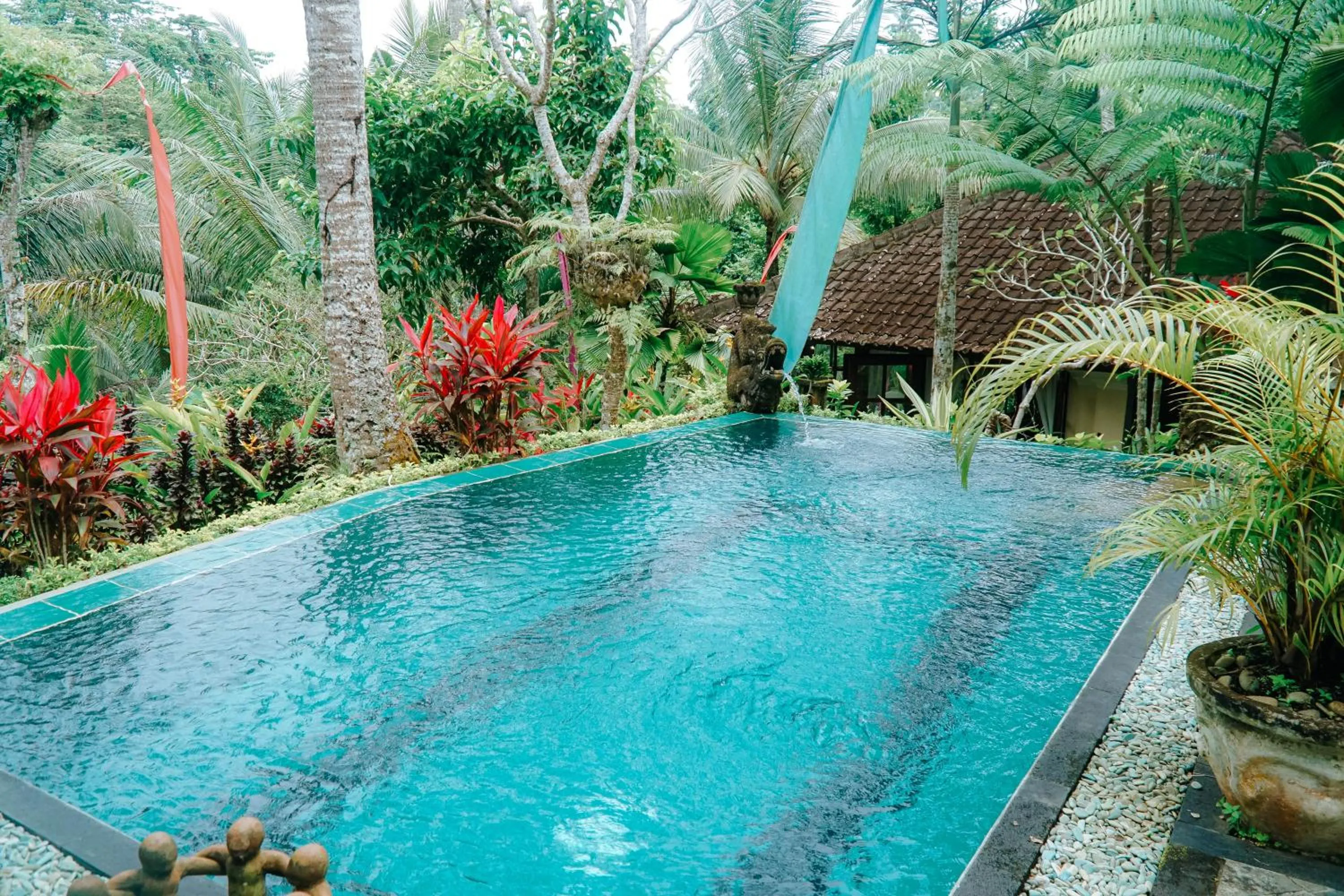Pool view in The Mahogany Villa Ubud