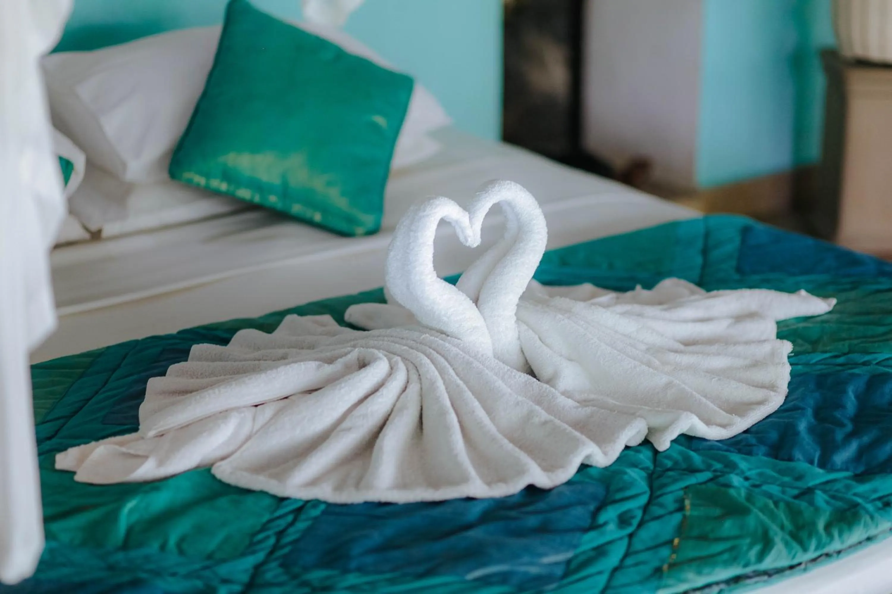 Bed in The Mahogany Villa Ubud