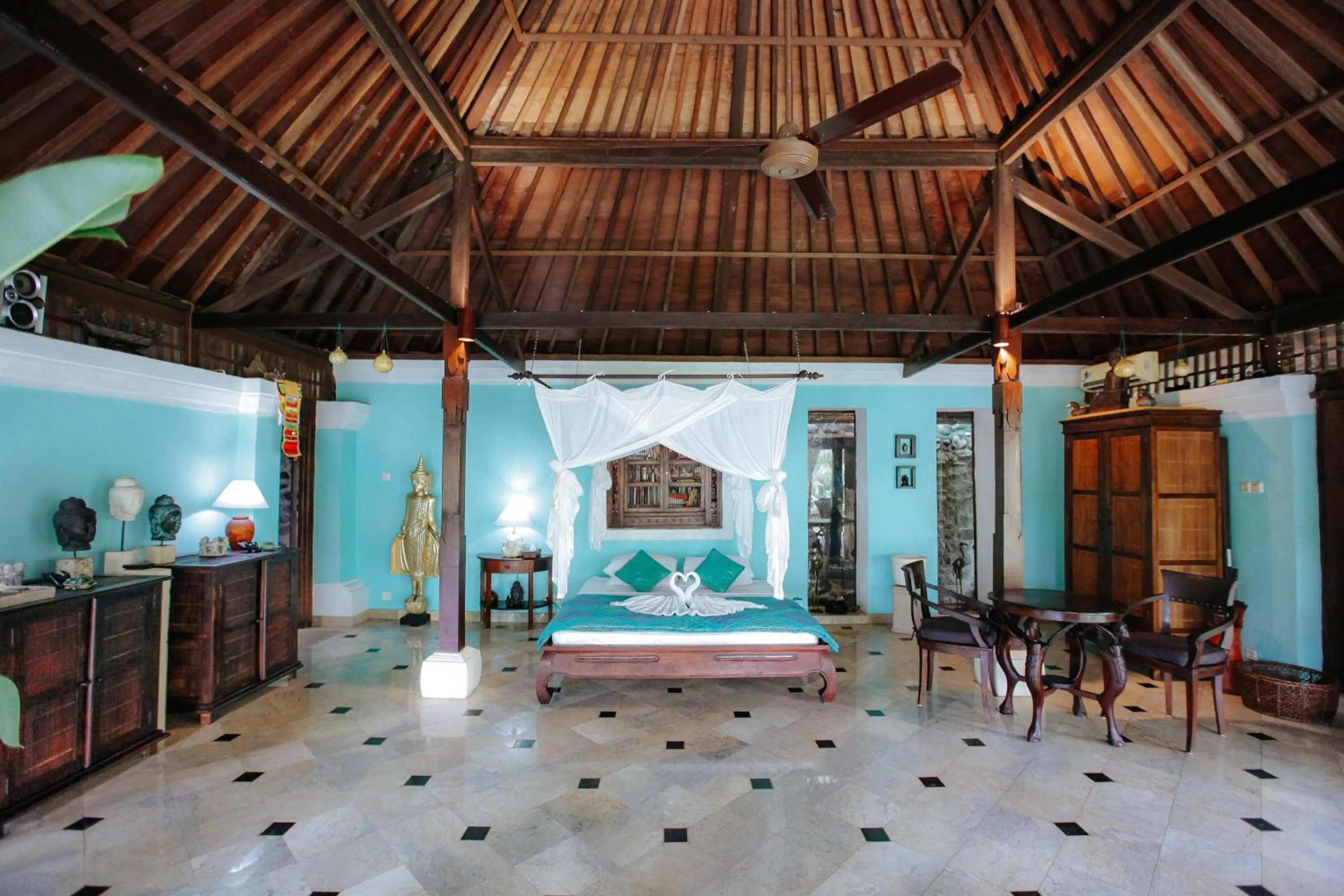 Bedroom, Bed in The Mahogany Villa Ubud