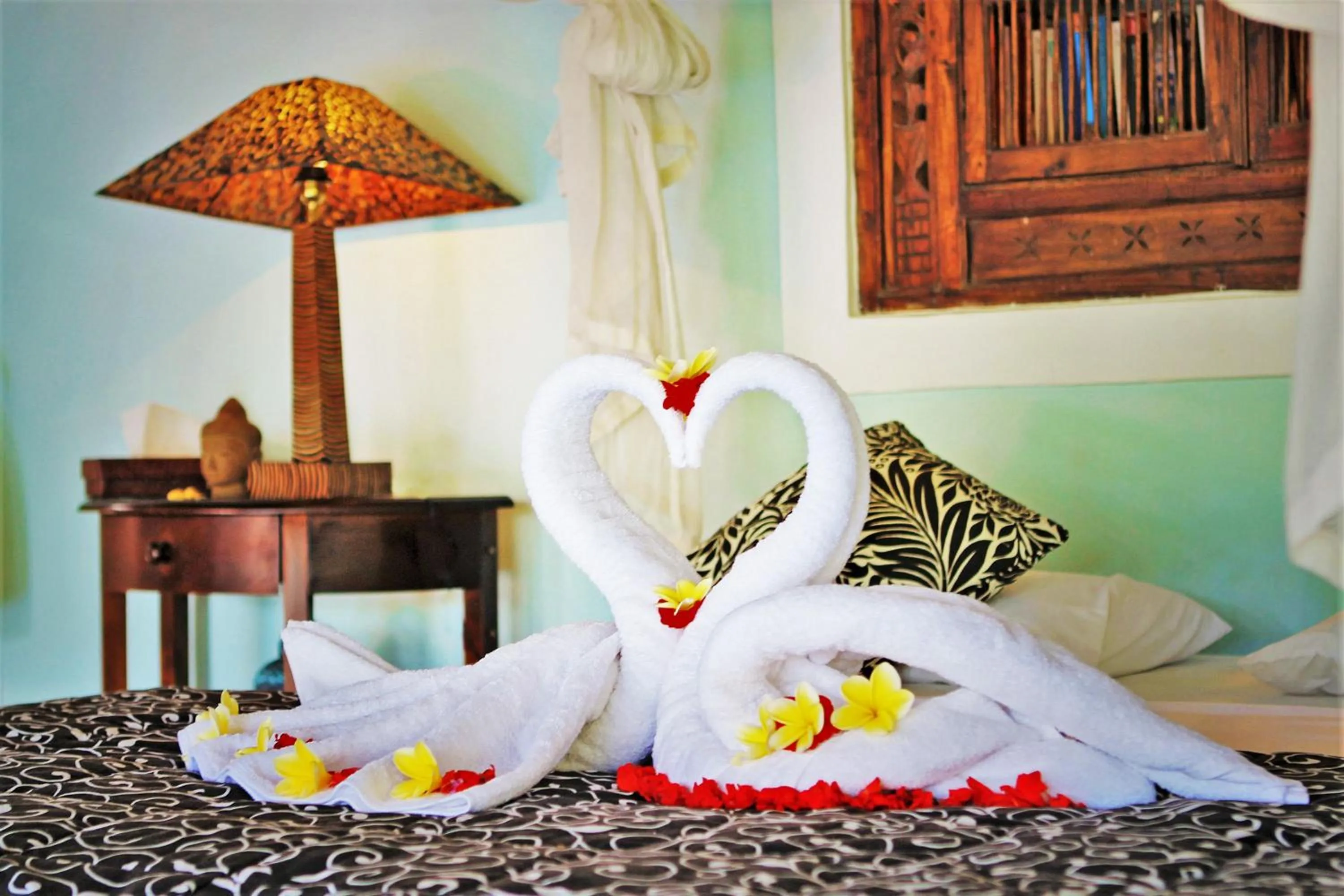 Bedroom, Bed in The Mahogany Villa Ubud