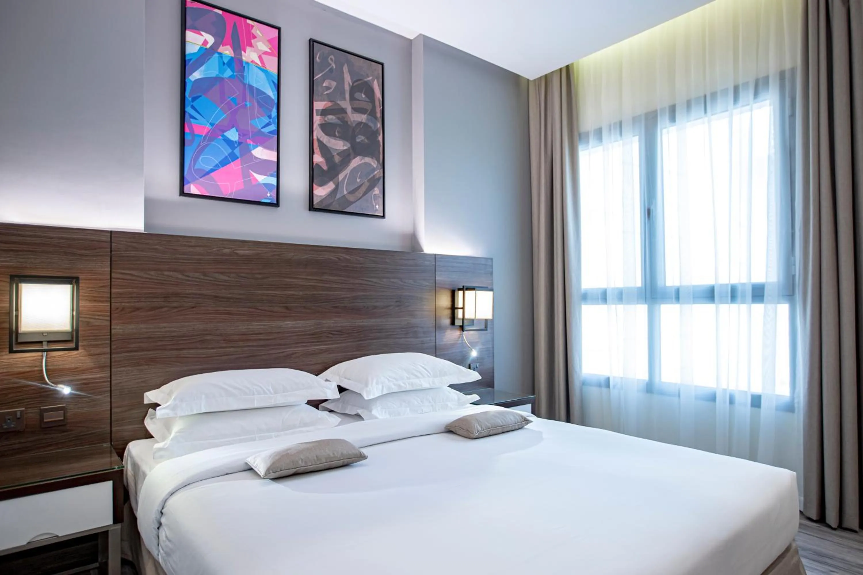 Bed in Hafawah Suites