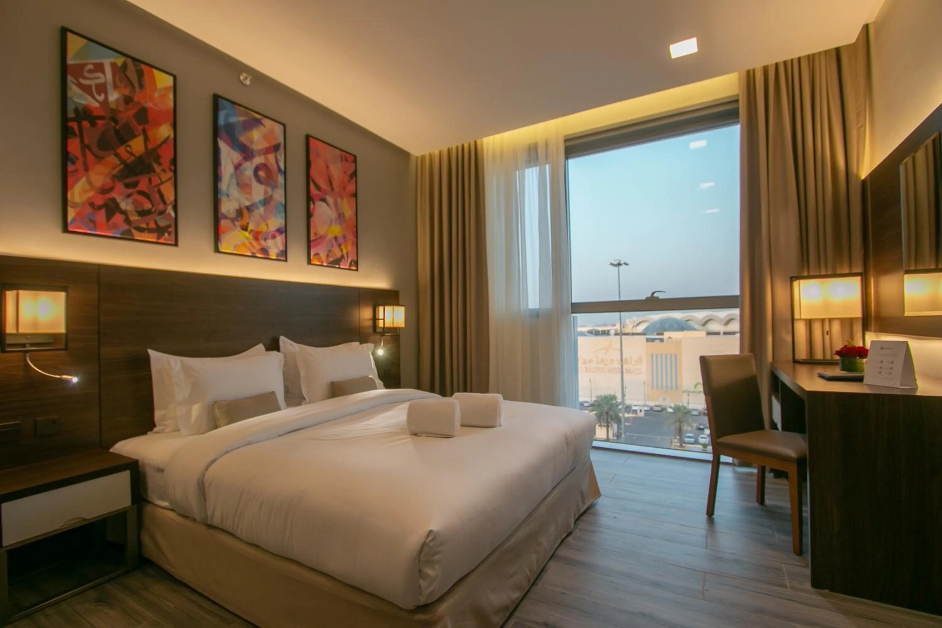 Bed in Hafawah Suites