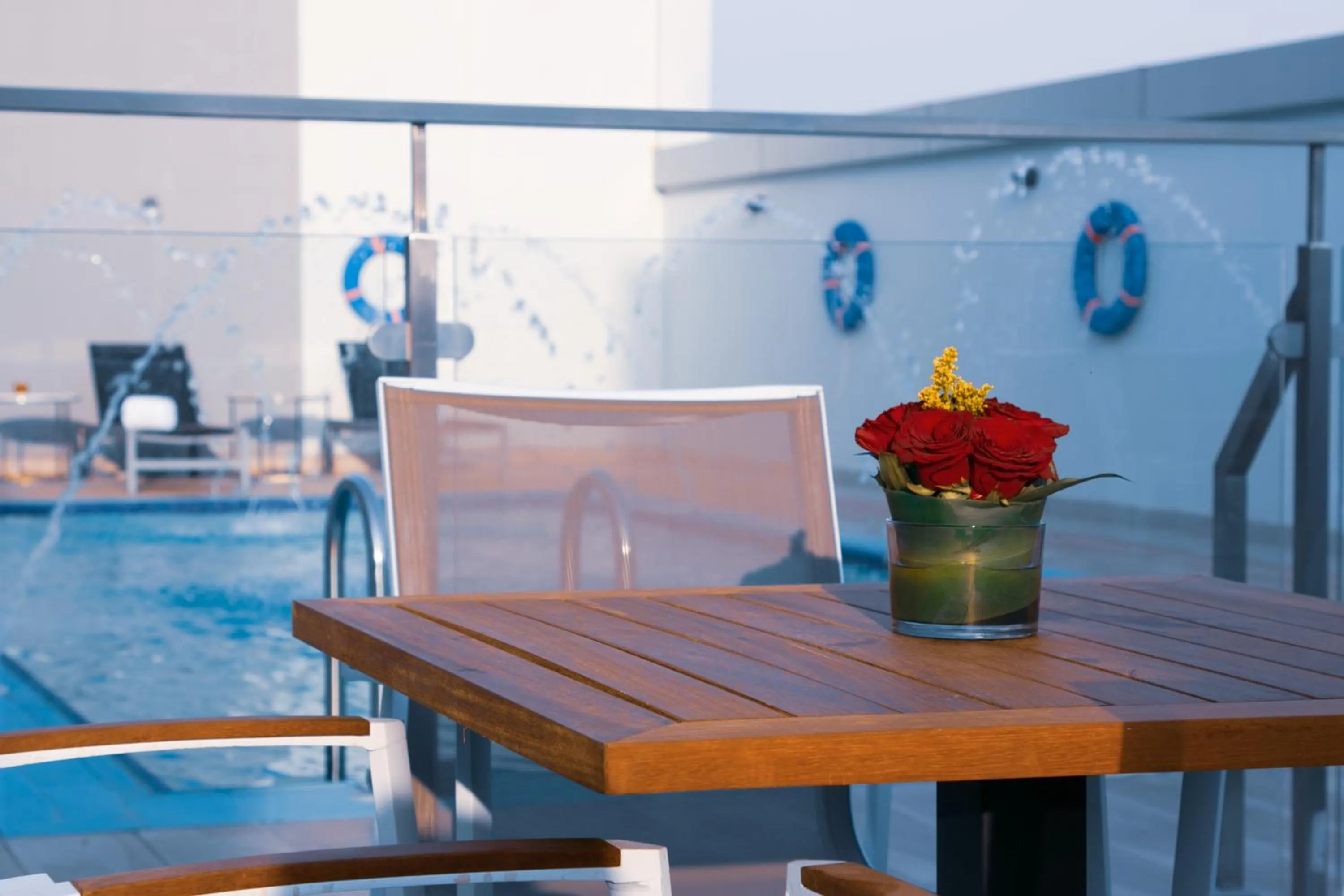 Swimming pool in Hafawah Suites