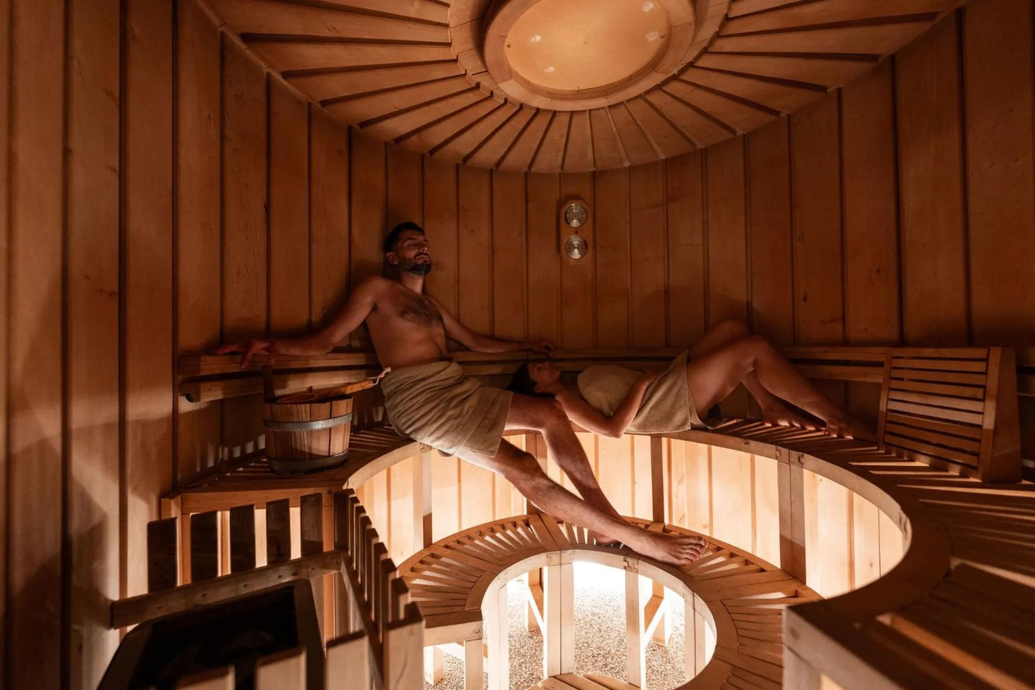 Sauna in Hotel Piedibosco