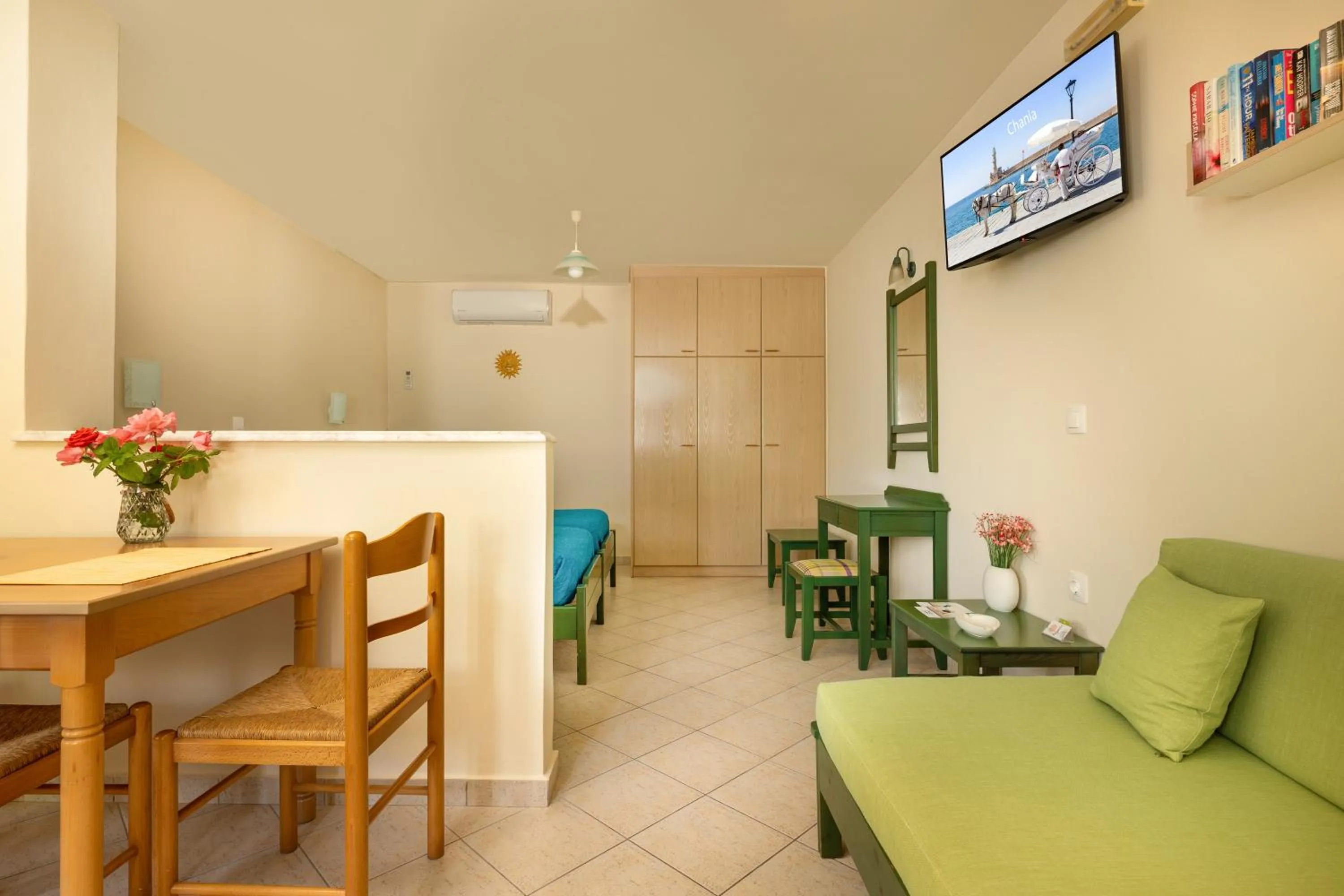 Seating area in Armonia Apartments