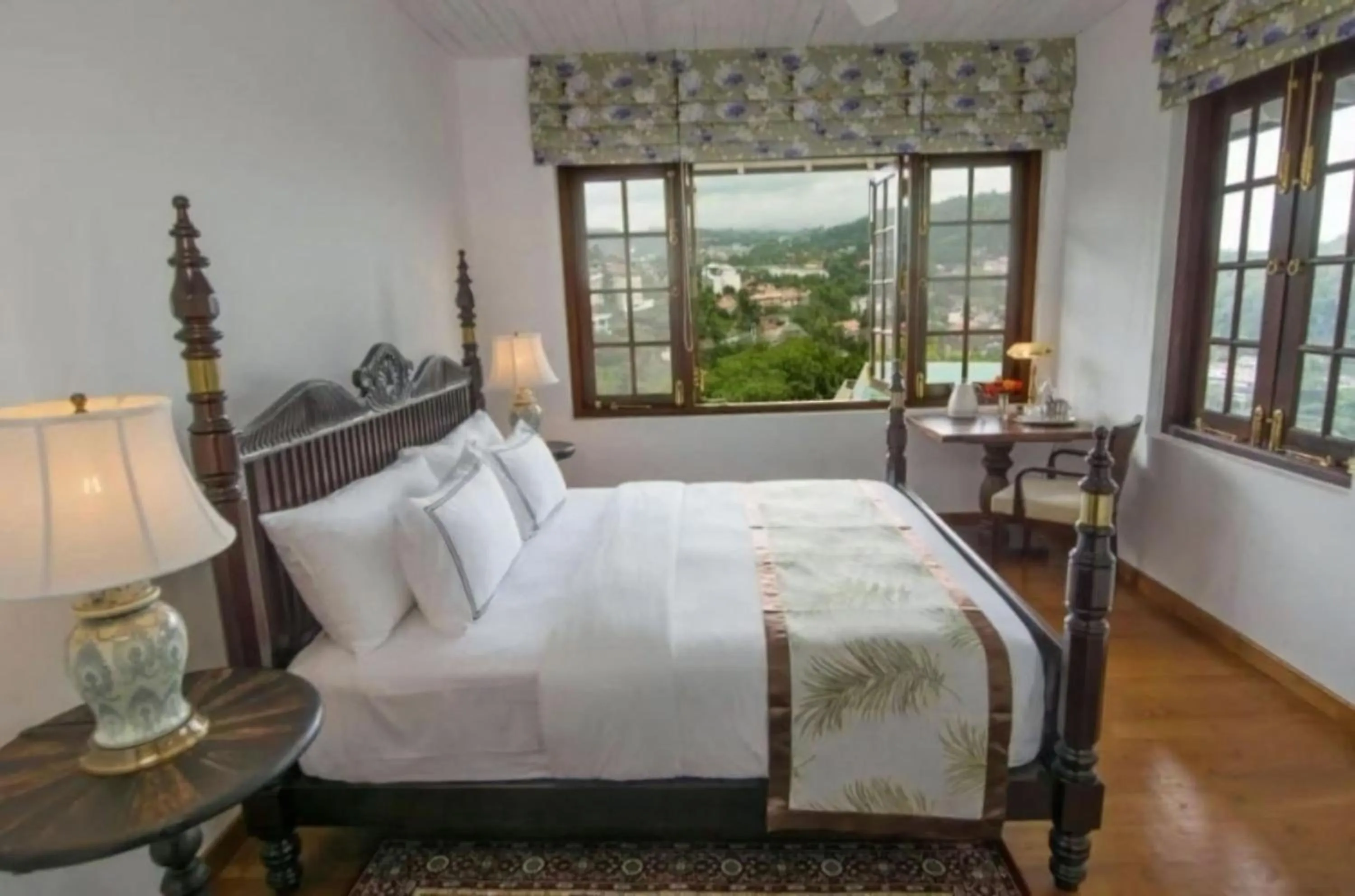 View (from property/room), Bed in Coffee Bungalow Kandy