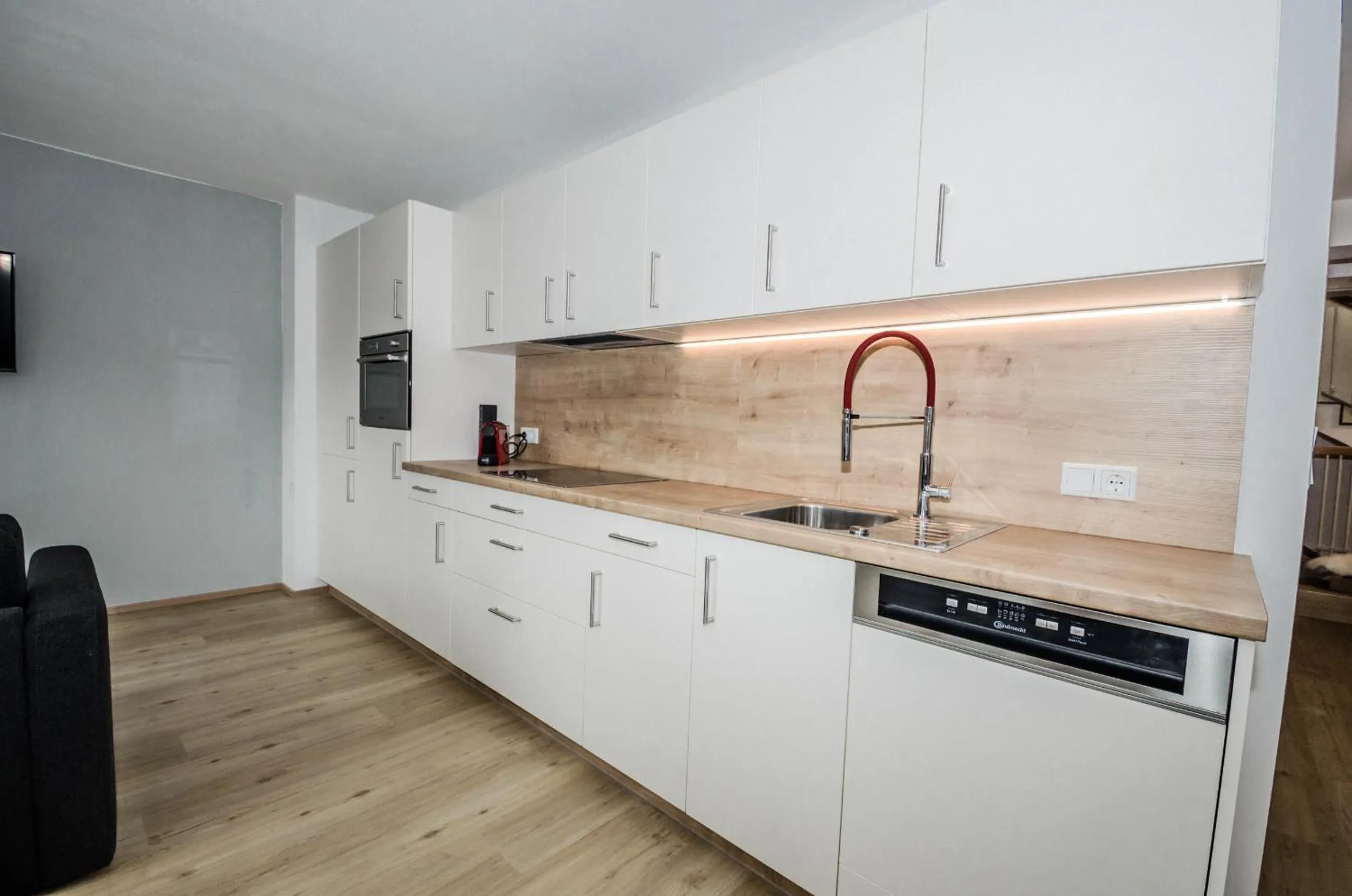 Kitchen or kitchenette in Appart-Pension Schnöll