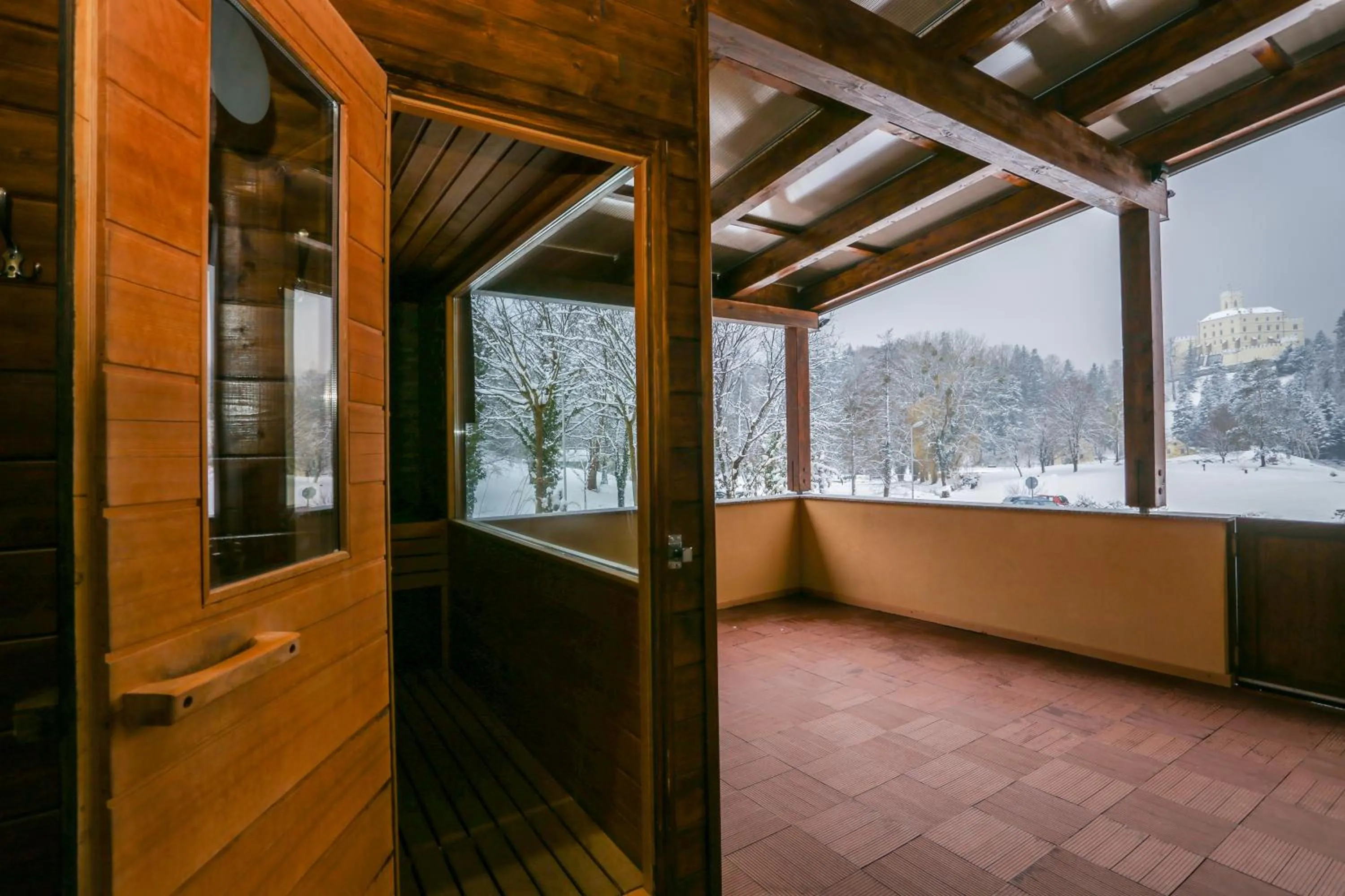 Steam room in Hotel Trakošćan