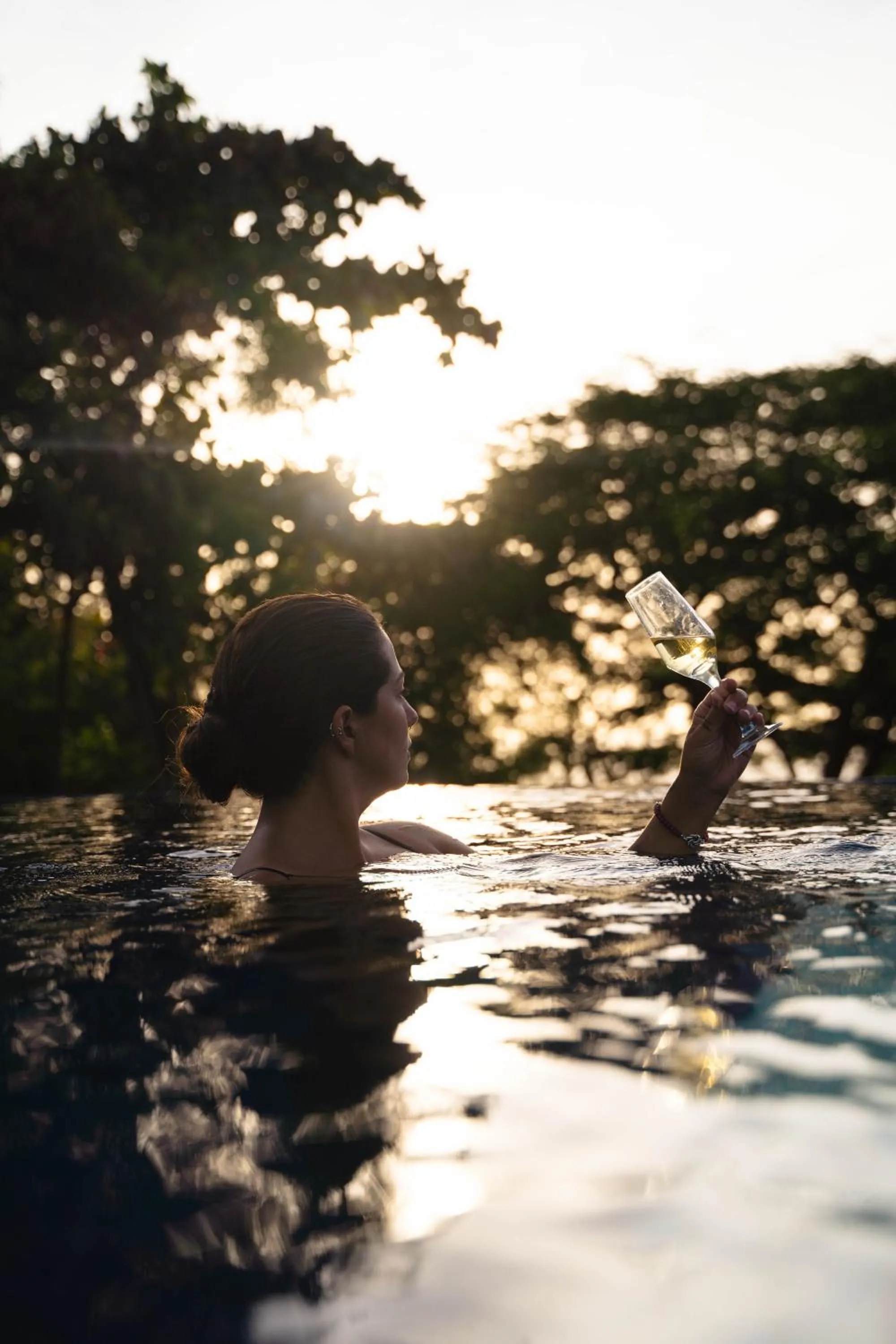 Pool view in Pousada Lua Bela