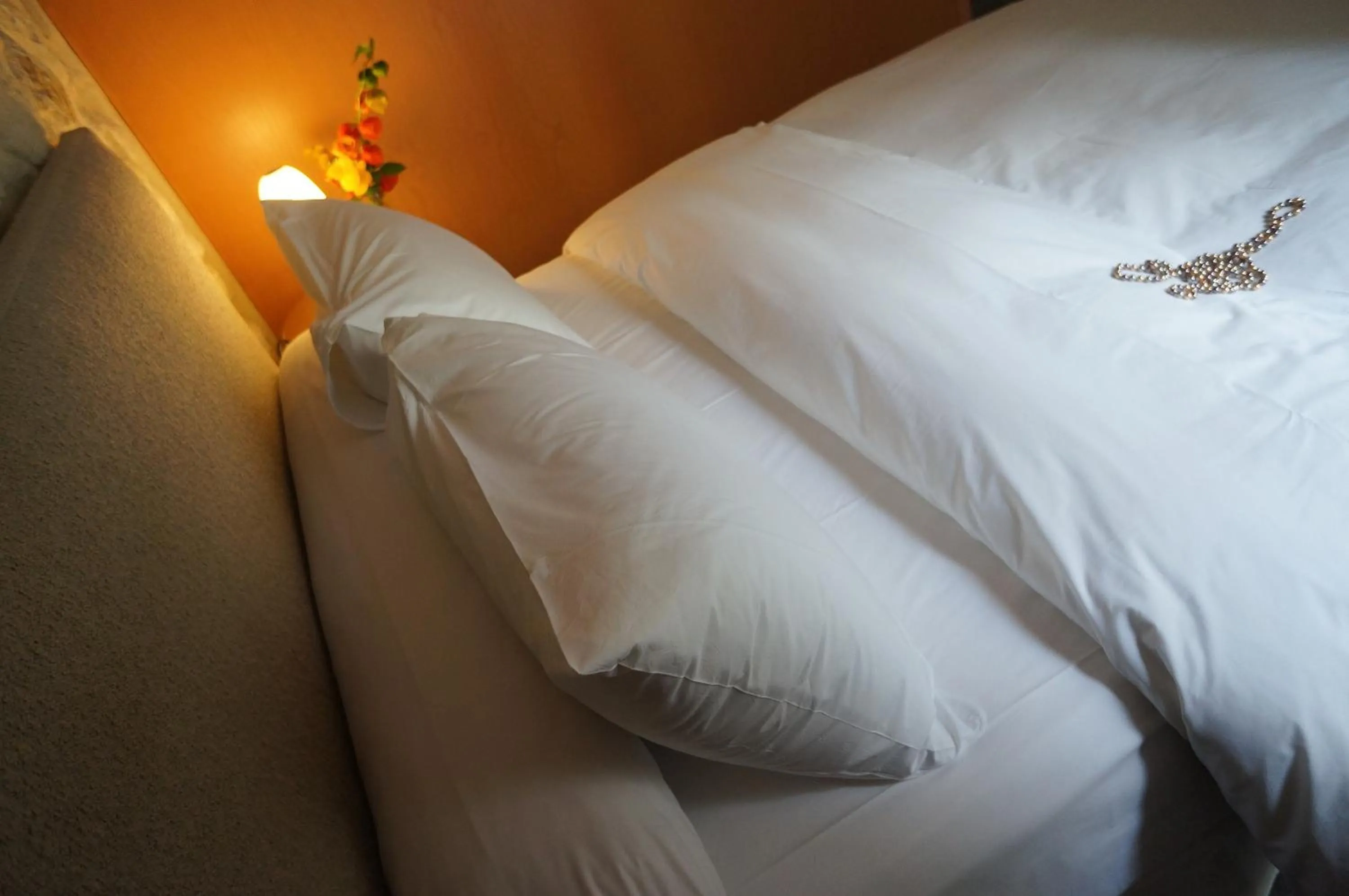 Bed in Hotel Danemark