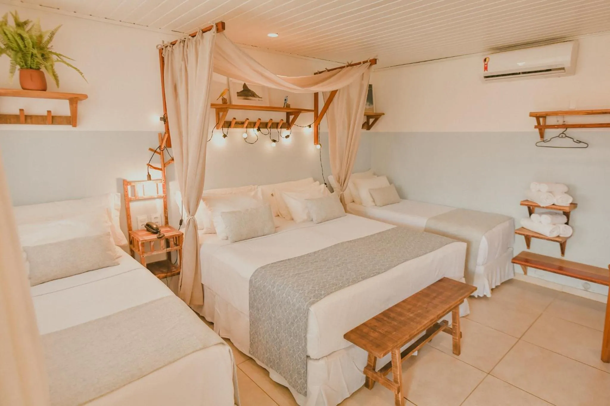 Bed in Ecocharme Pousada do Marcilio