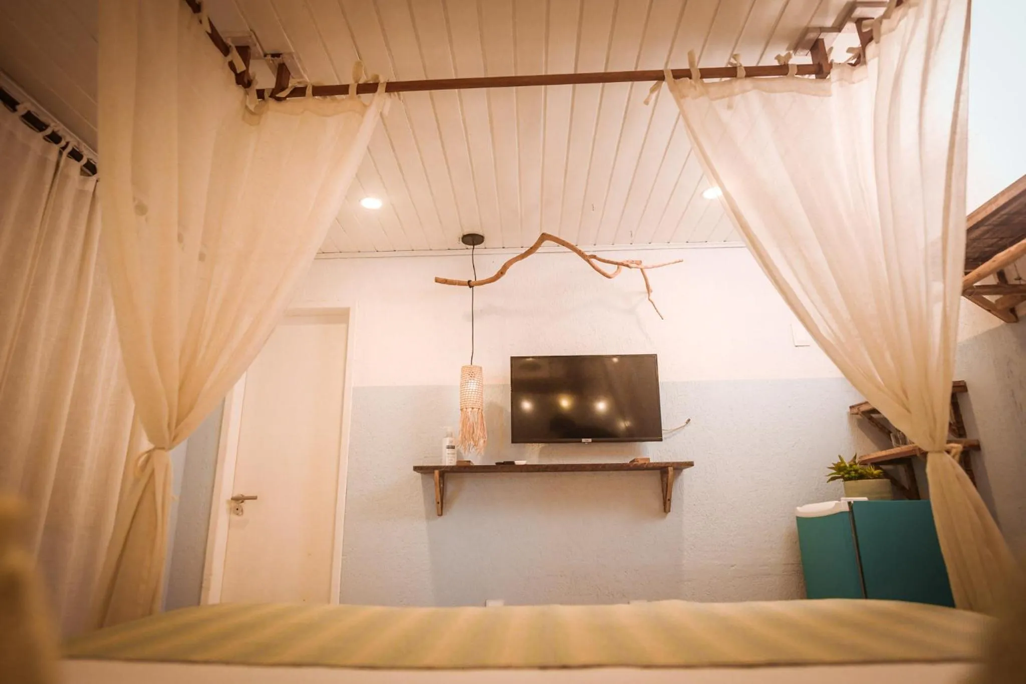 TV and multimedia, Bed in Ecocharme Pousada do Marcilio