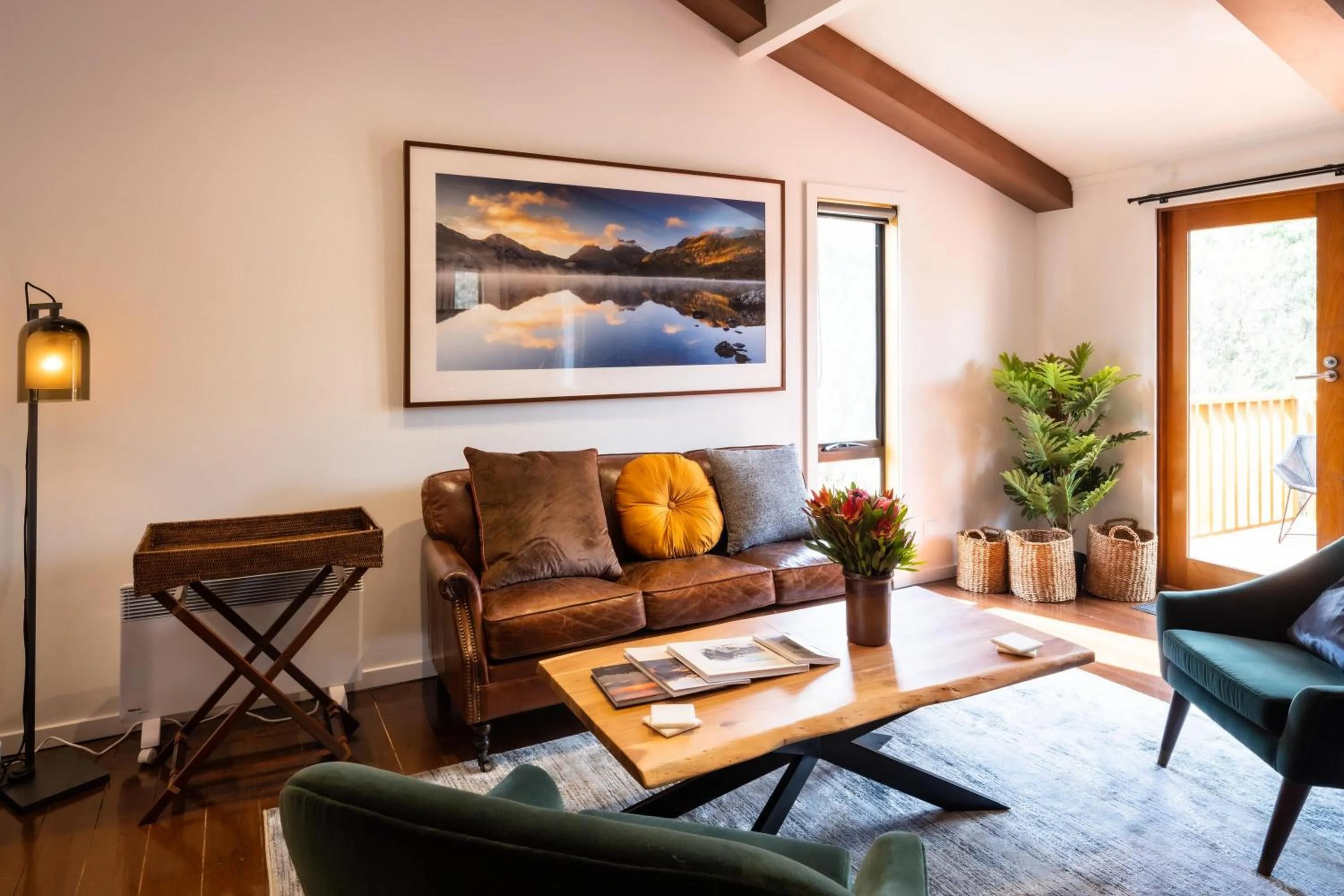 Living room in Peppers Cradle Mountain Lodge