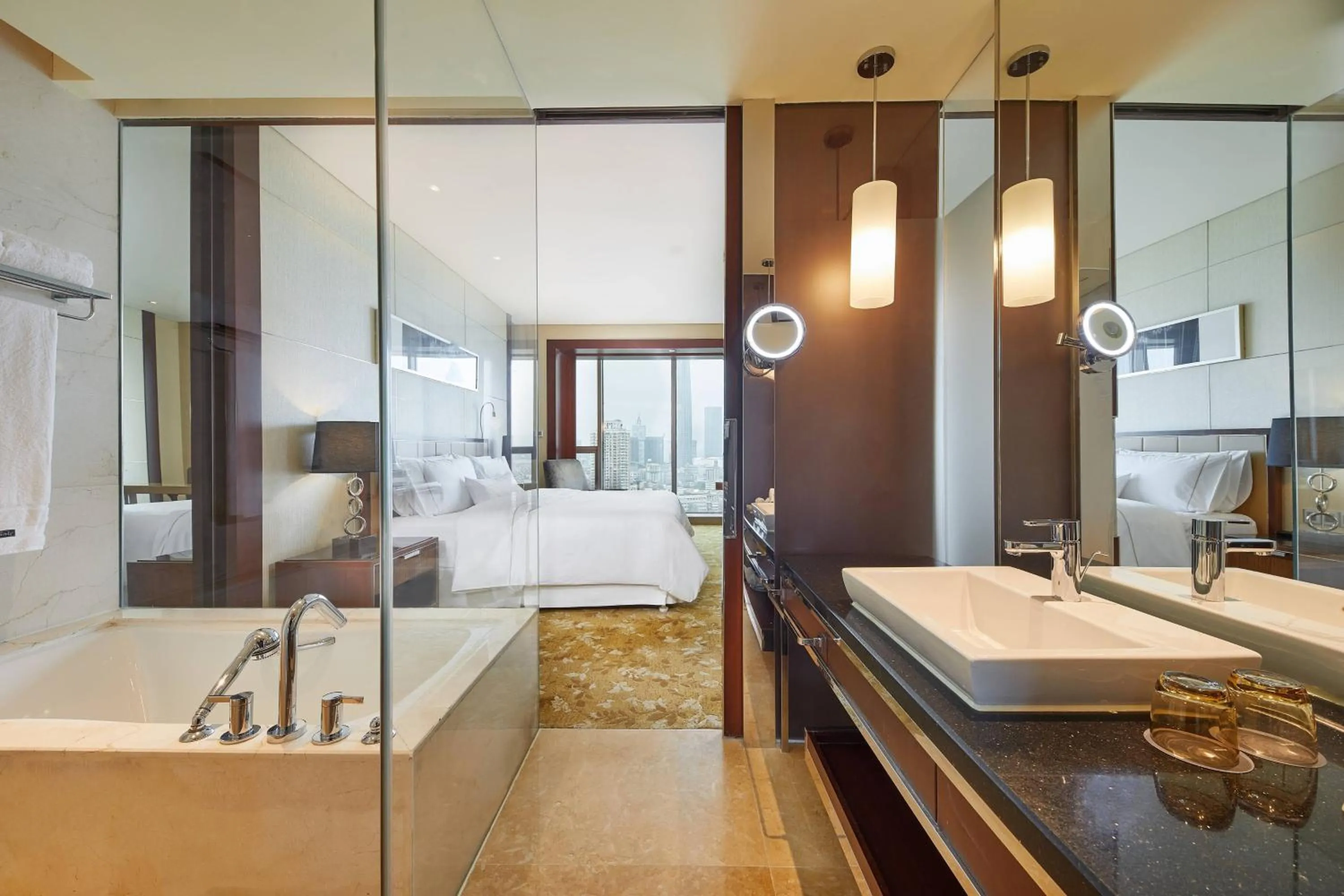 Bathroom, Bed in The Westin Tianjin