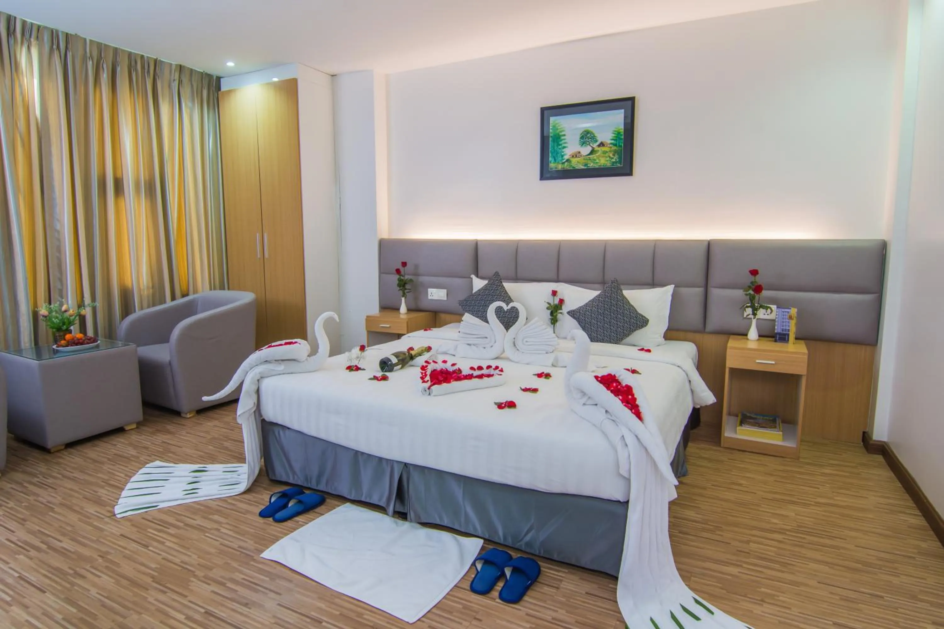 Bed in Botahtaung Hotel