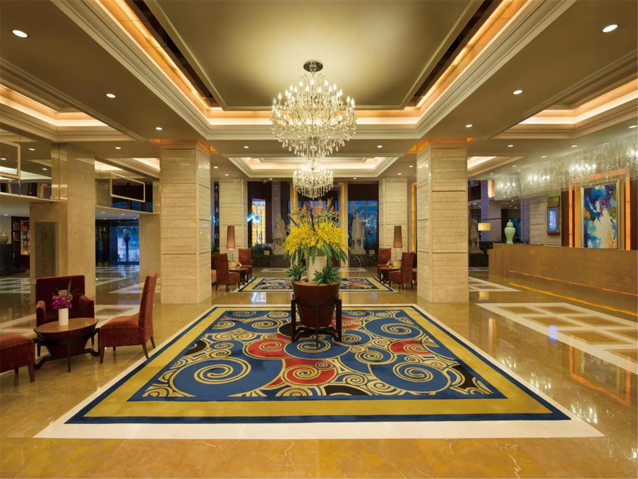 Lobby or reception in Chengdu Tianfu Sunshine Hotel