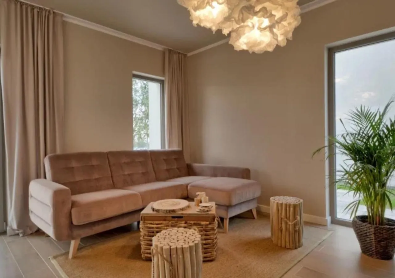 Living room in KOMFORTOWE DOMKI Brzozowa Przystań nad morzem we Władysławowie