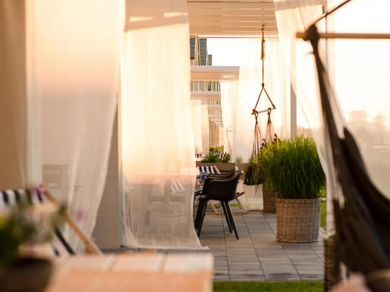 Patio in KOMFORTOWE DOMKI Brzozowa Przystań nad morzem we Władysławowie